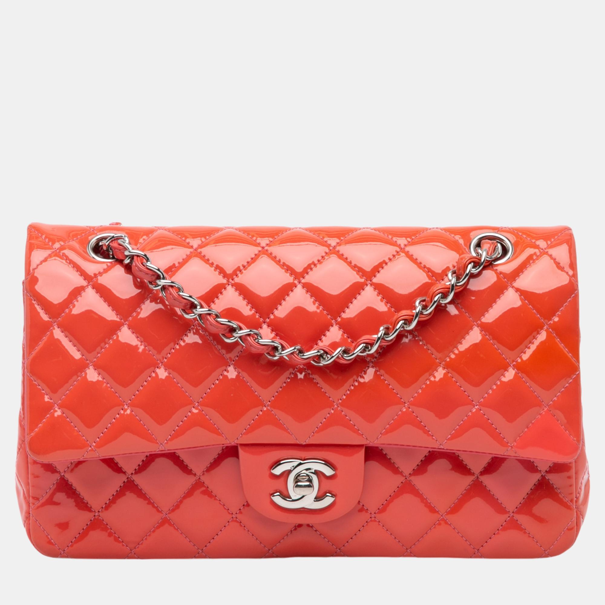 

Chanel Red Medium Classic Patent Double Flap