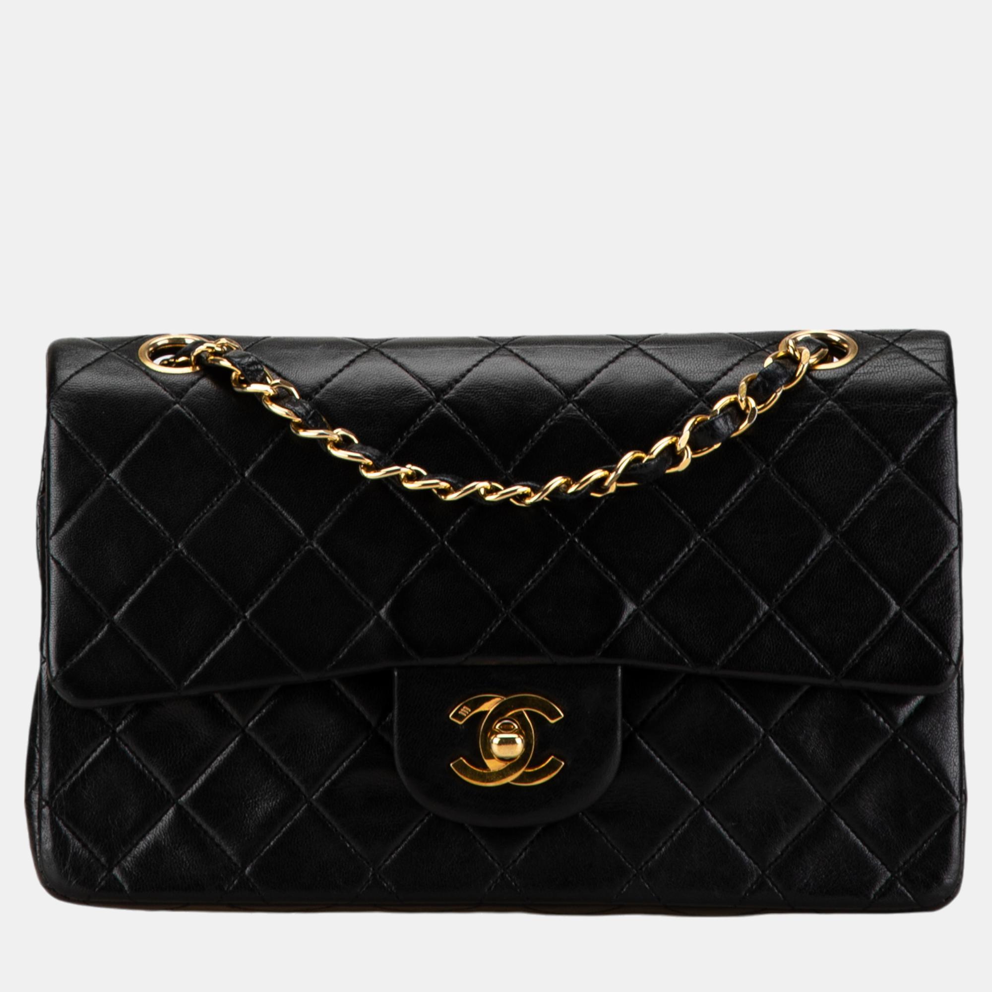 

Chanel Black Small Classic Lambskin Double Flap