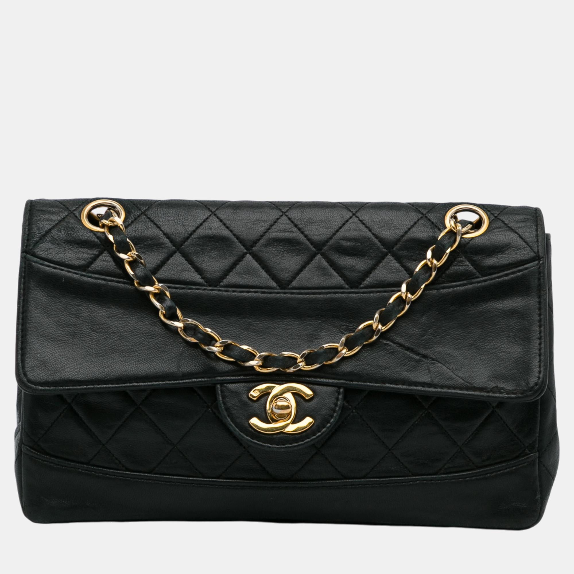 

Chanel Black Quilted Lambskin Shoulder Bag