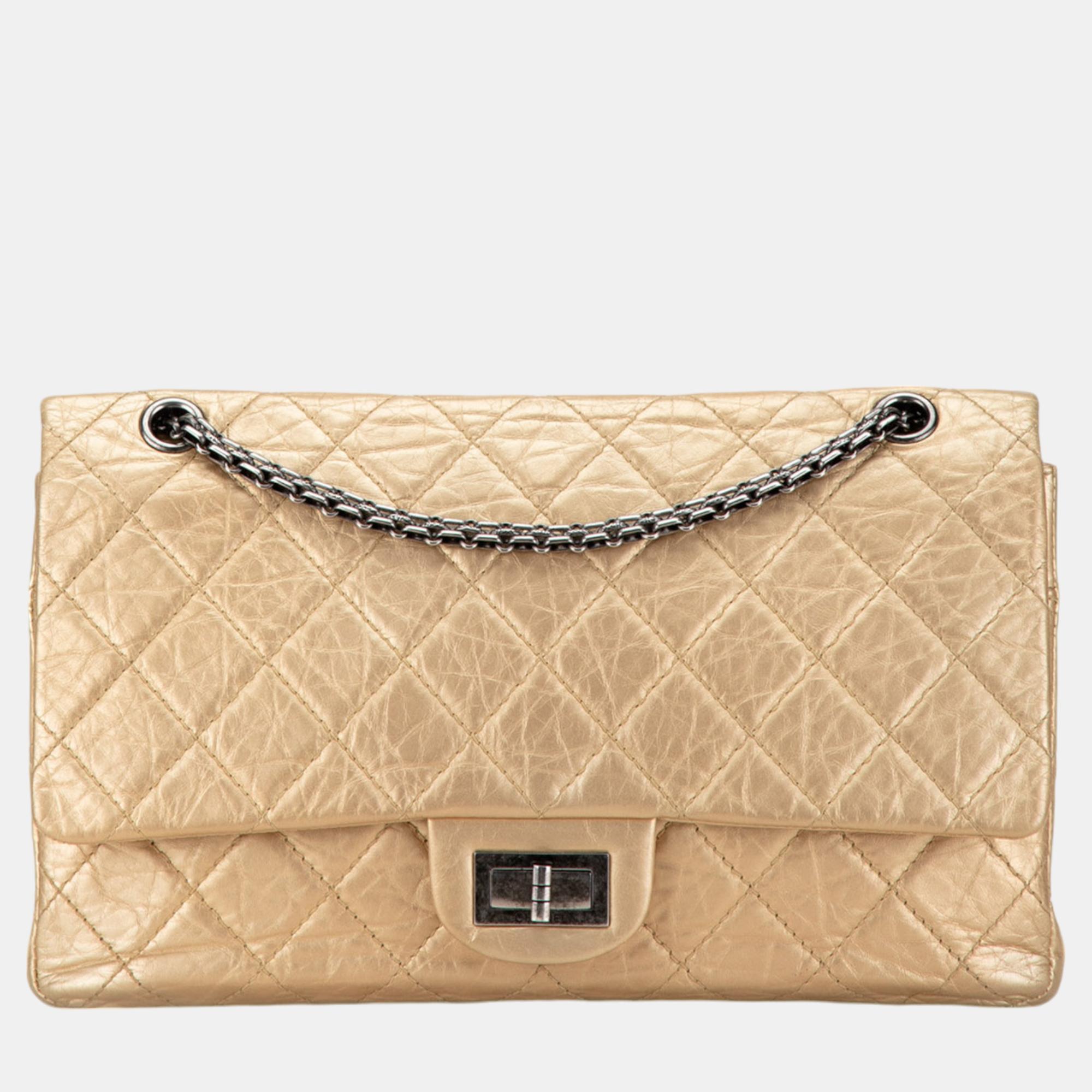 

Chanel Gold Reissue 2.55 Aged Calfskin Double Flap 227