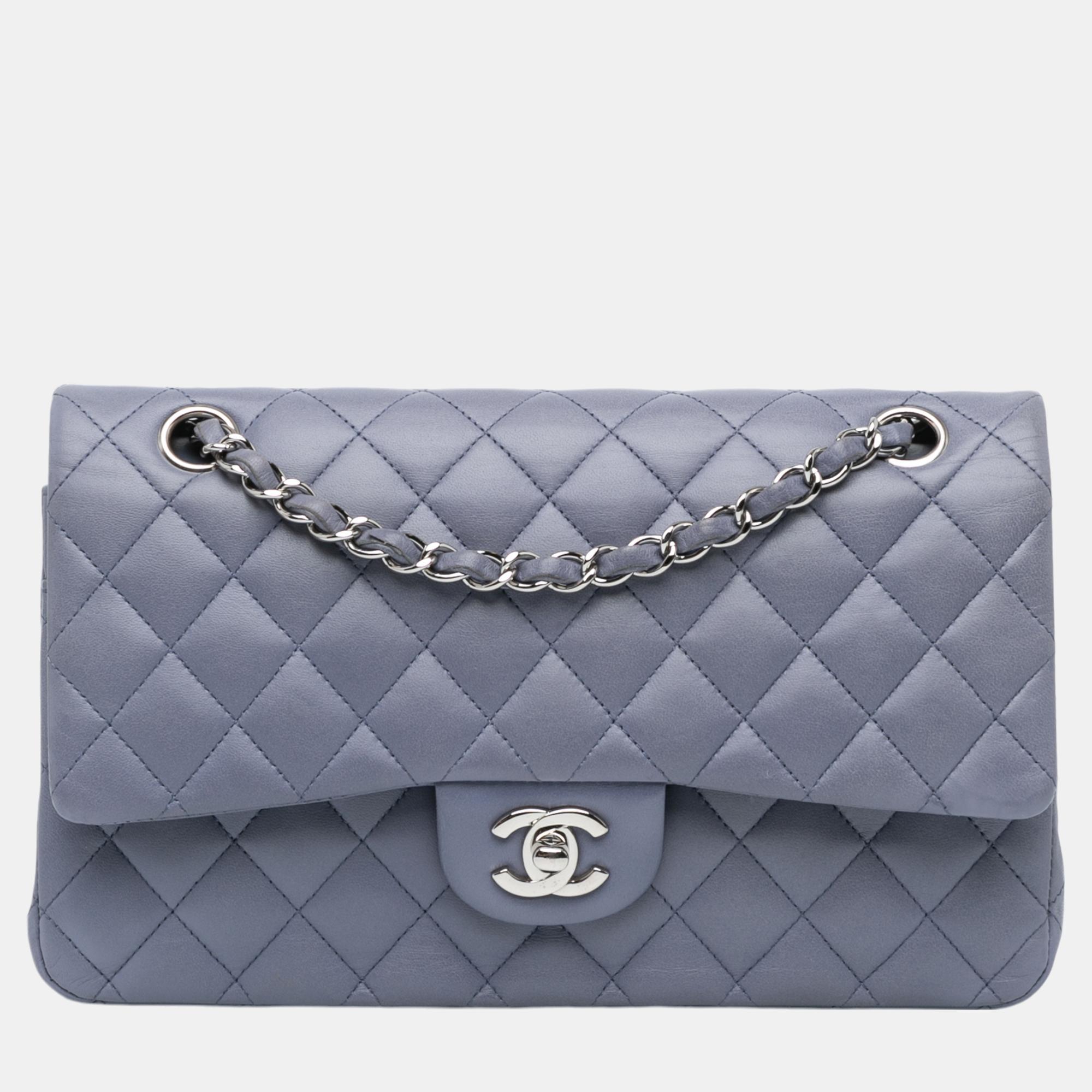 

Chanel Purple Medium Classic Lambskin Double Flap