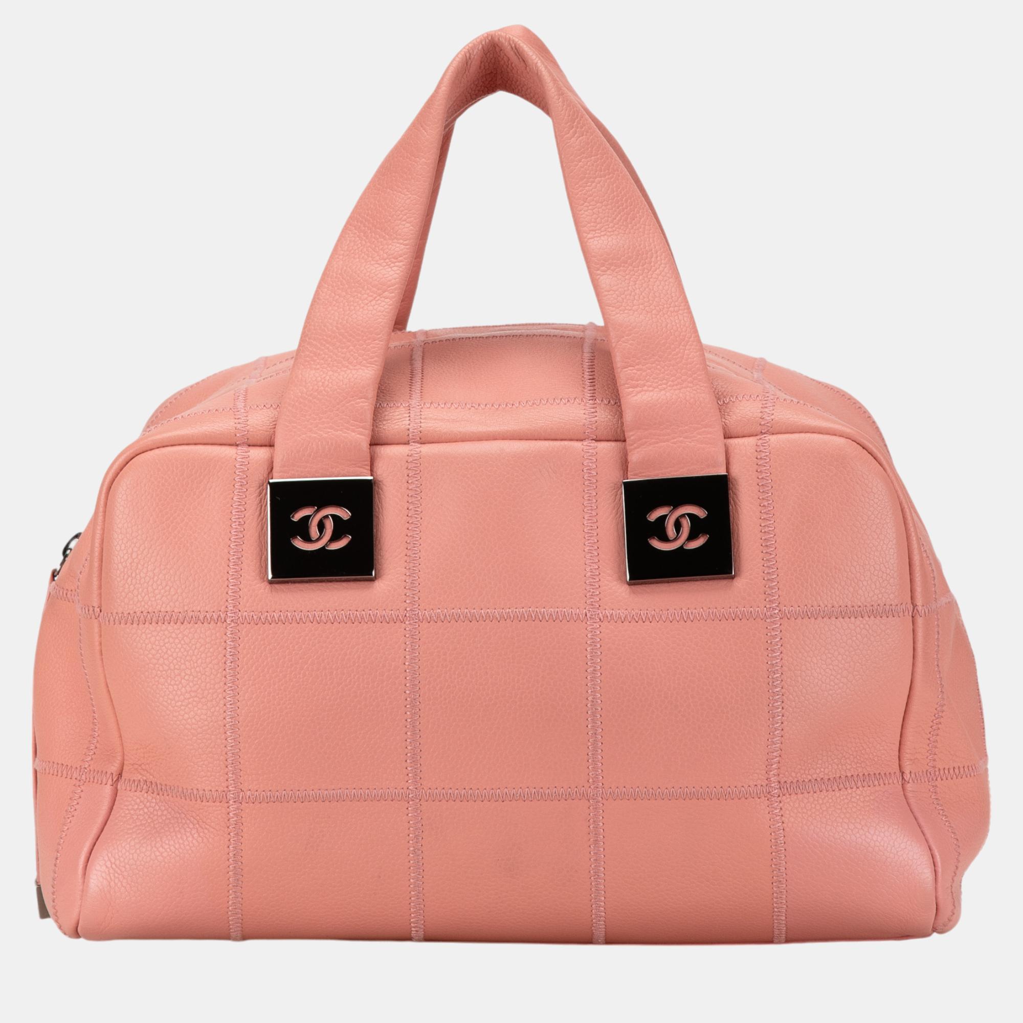 

Chanel Pink Caviar Choco Bar Handbag