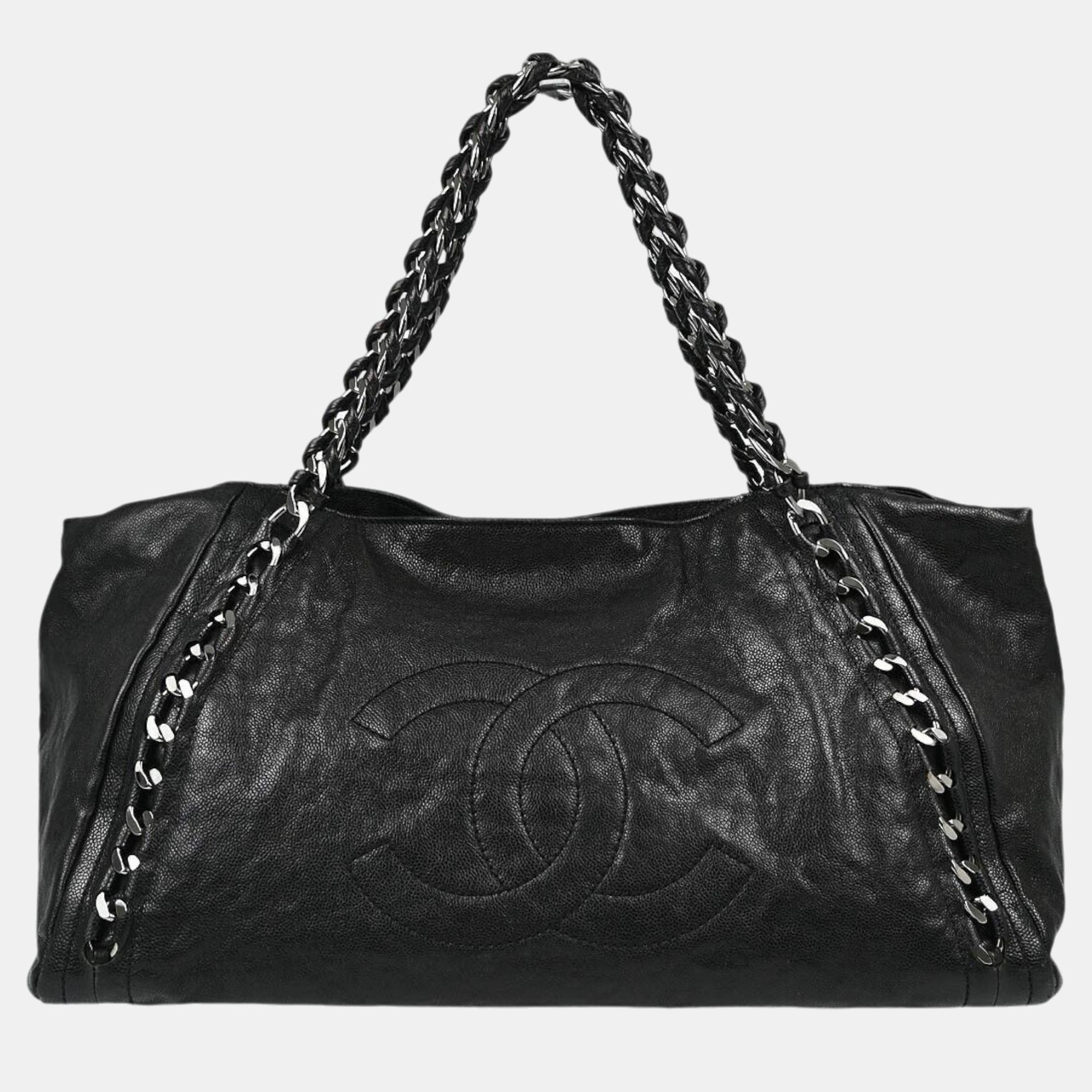 

Chanel Black Calfskin Luxury Tote Bag