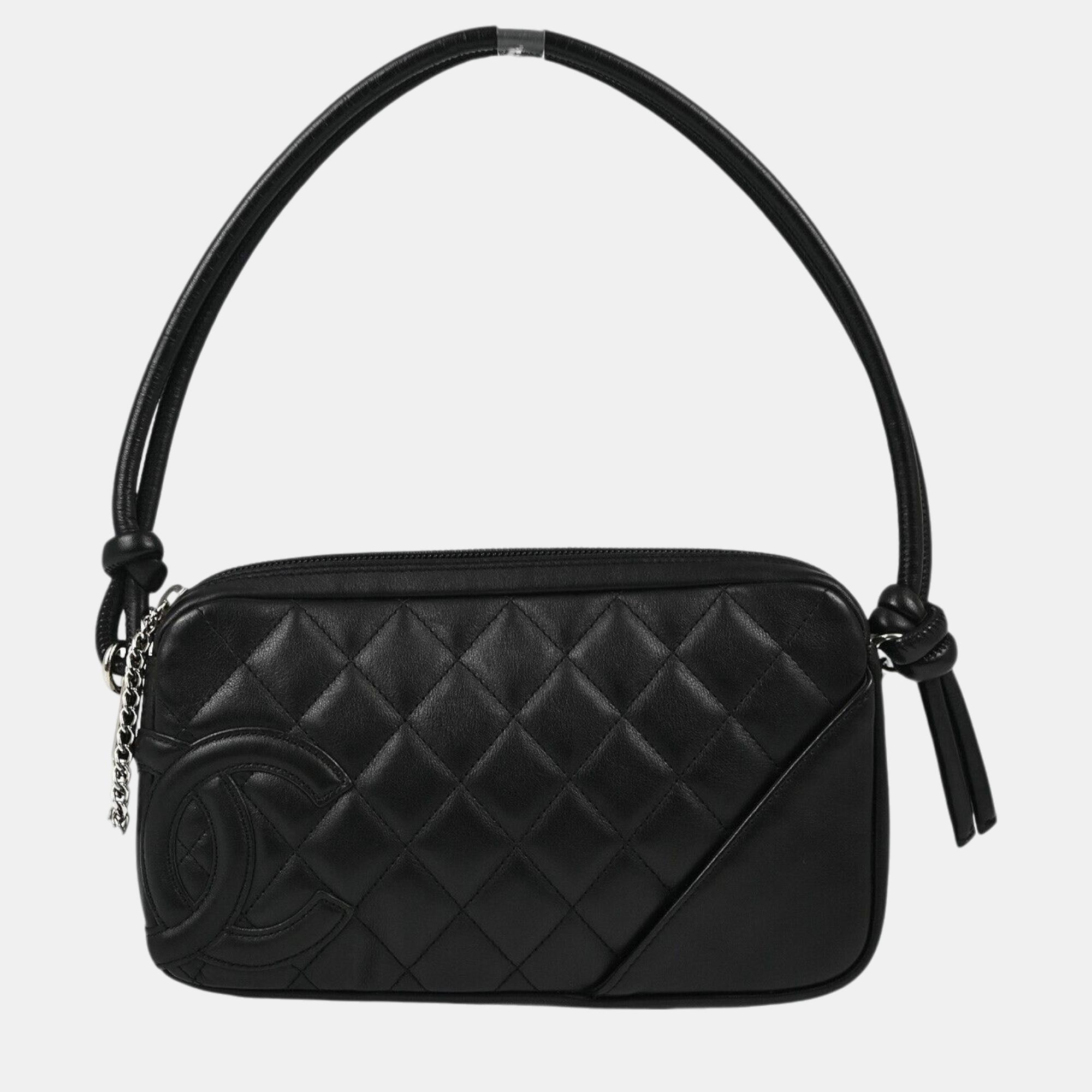 

Chanel Black Calfskin Cambon Ligne Handbag