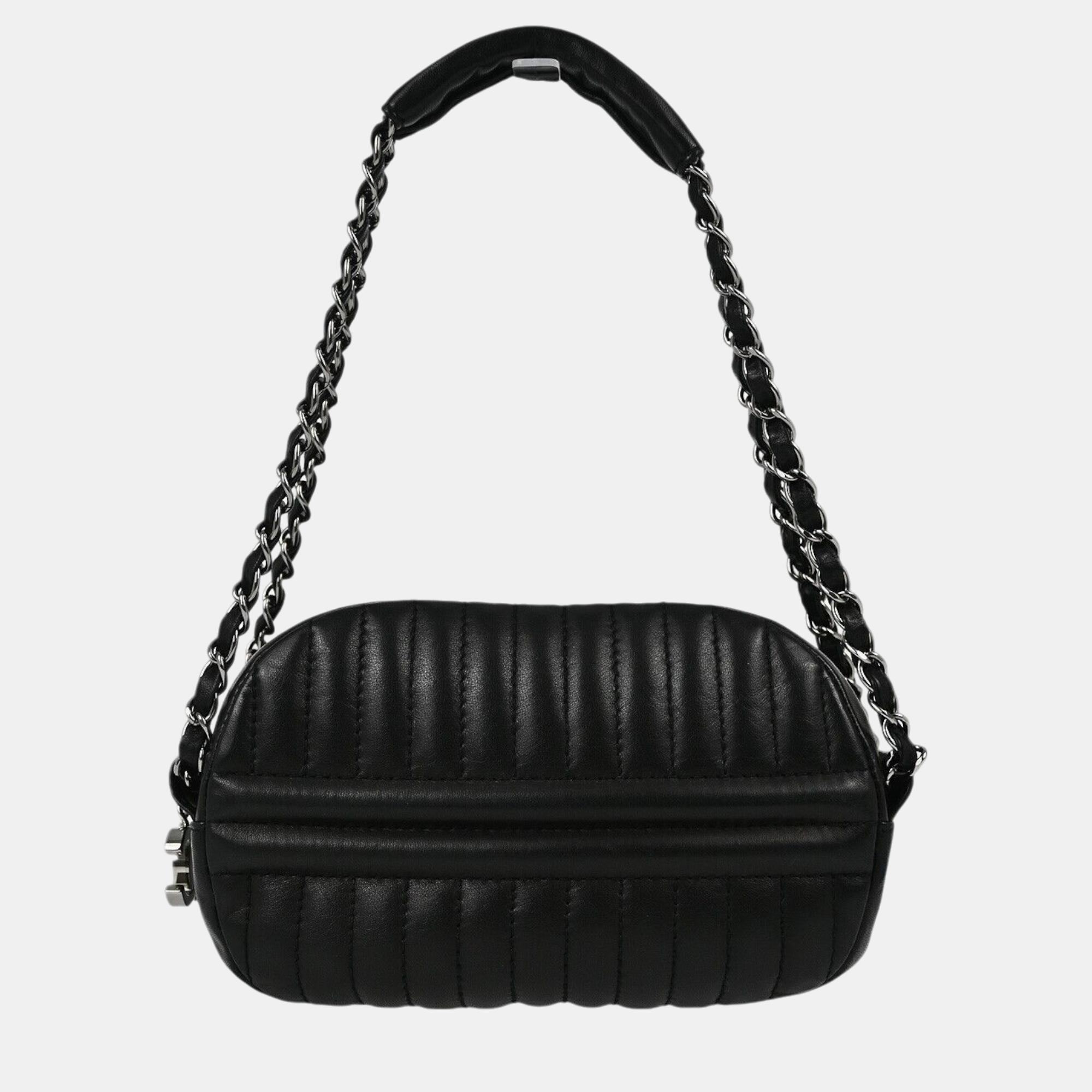 

Chanel Black Lambskin Mademoiselle Chain Handbag