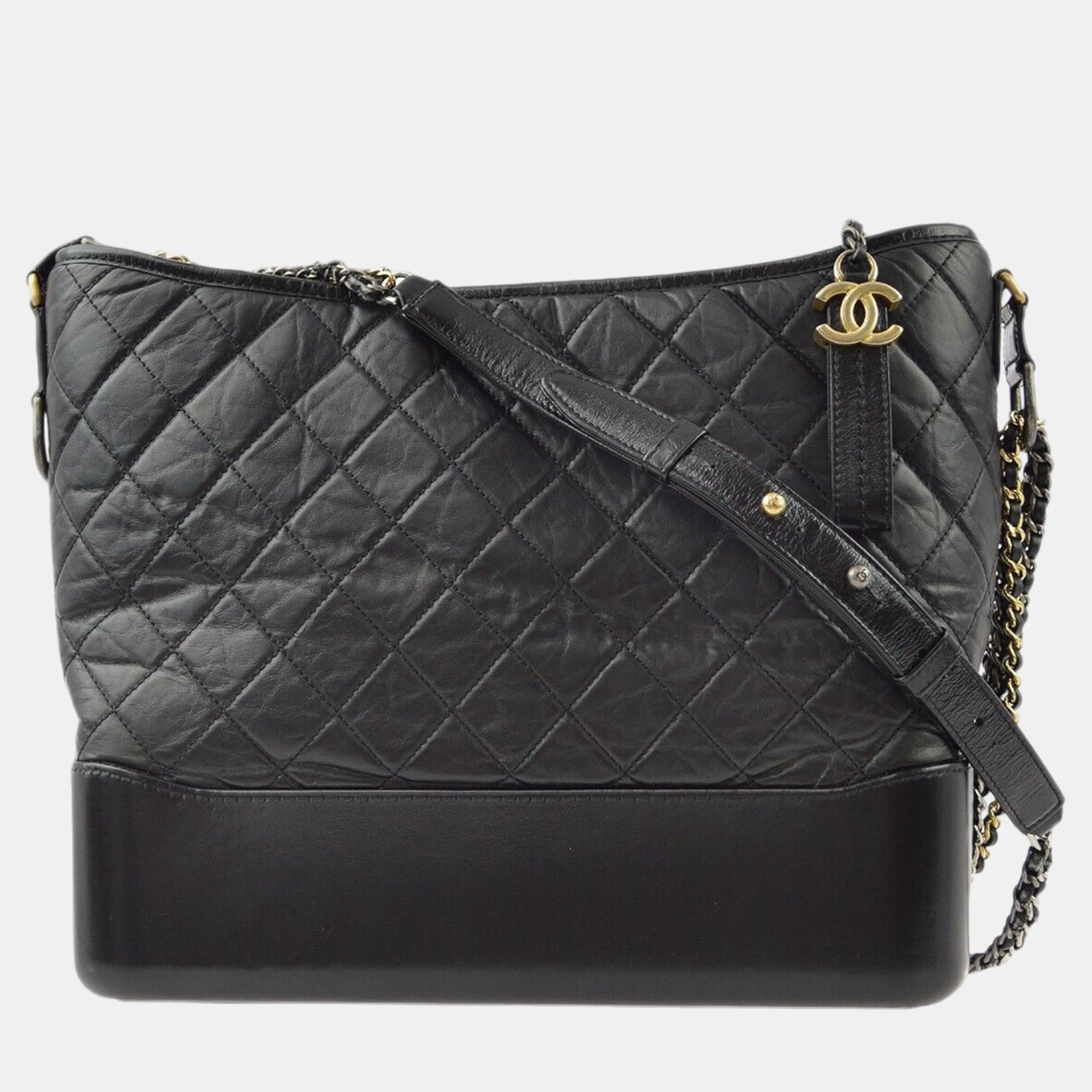 

Chanel Black Calfskin Large Gabrielle Shoulder Bag