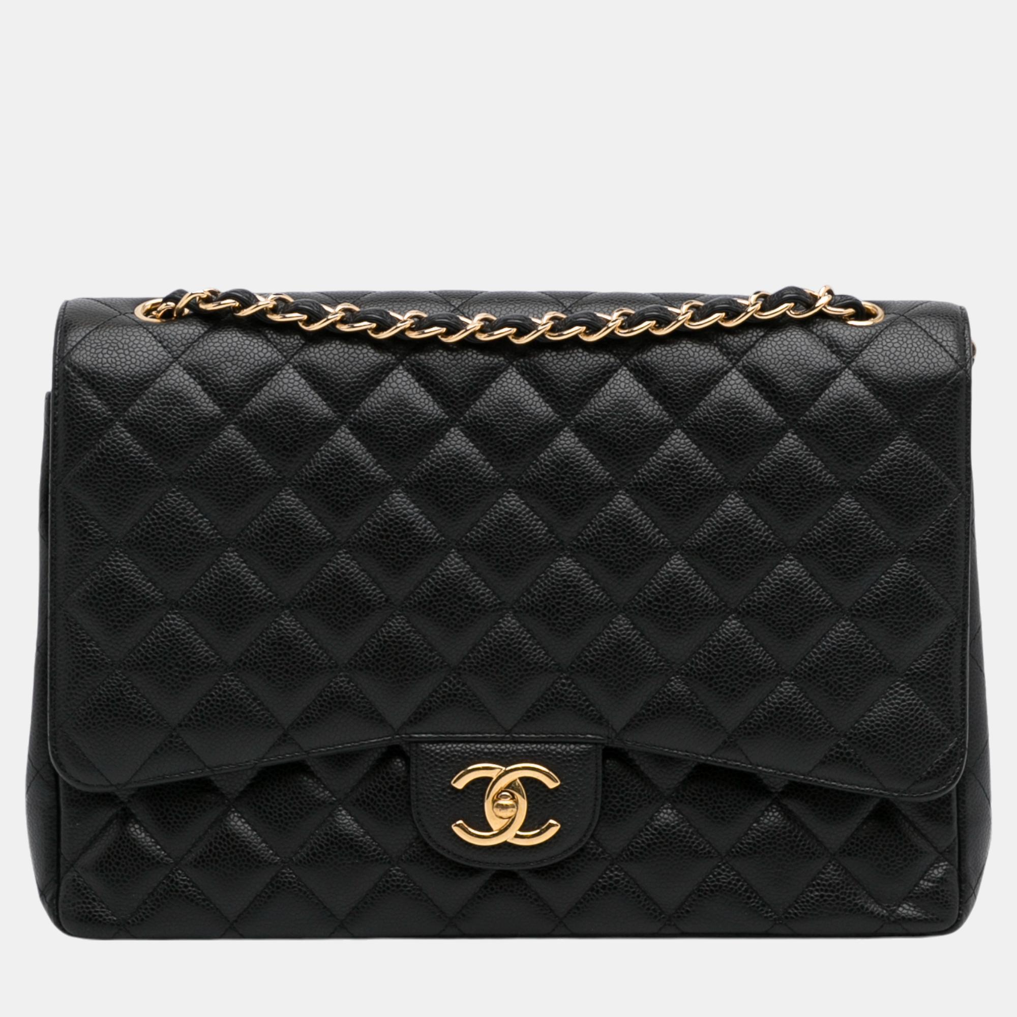 

Chanel Black Maxi Classic Caviar Double Flap