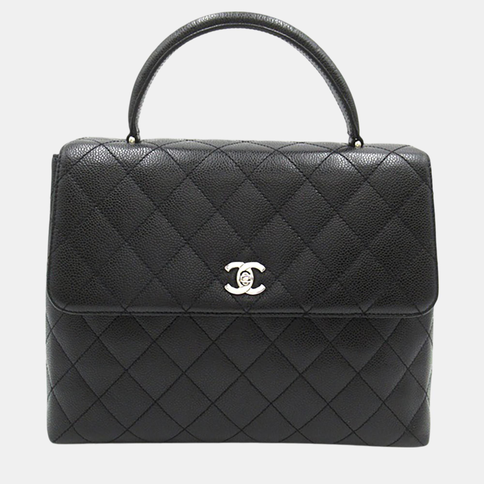 

Chanel Black Caviar Kelly Top Handle Bag