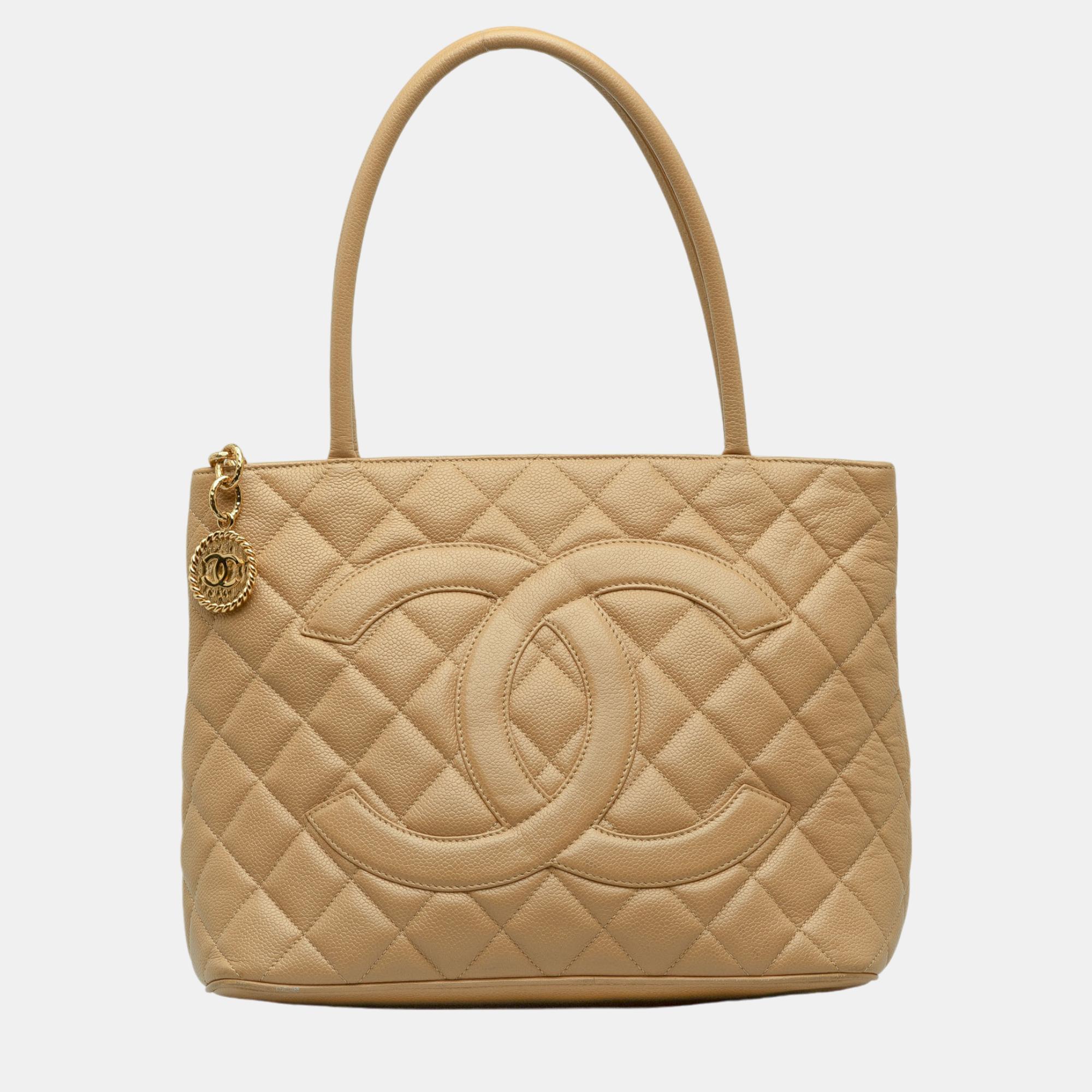 

Chanel Brown Caviar Medallion Tote