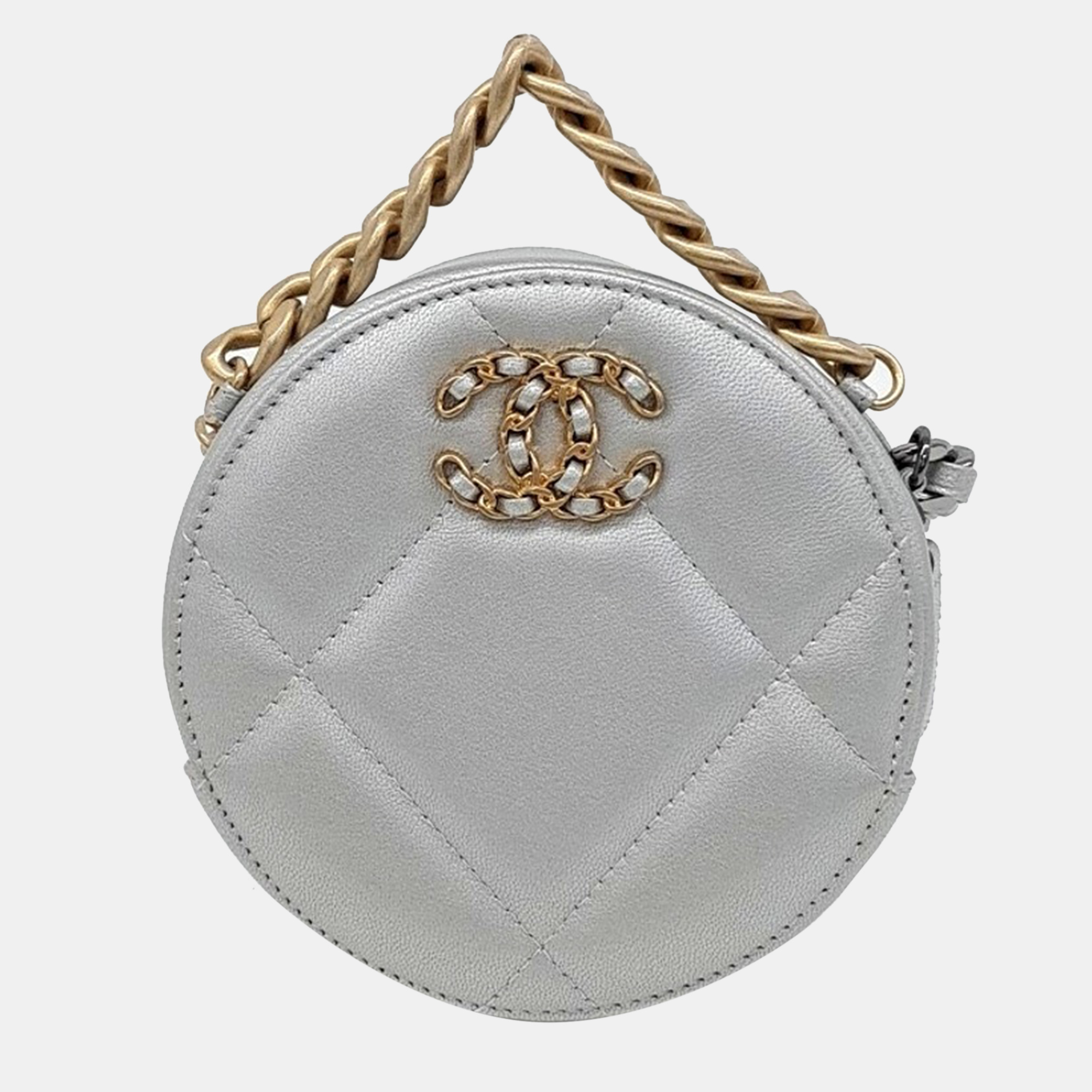 

Chanel 19 round mini Crossbody bag, Grey