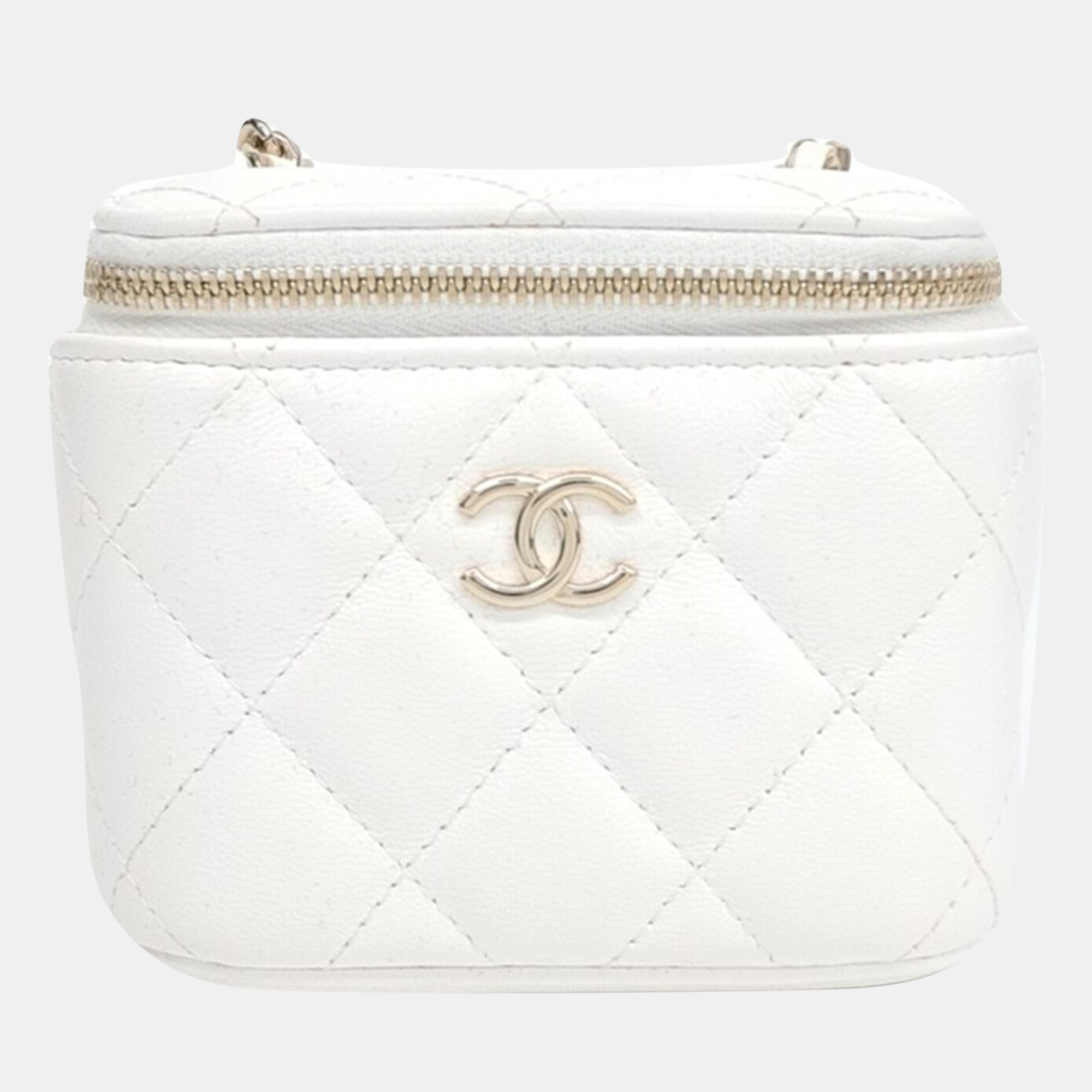 

Chanel Vanity Mini Crossbody Bag, White