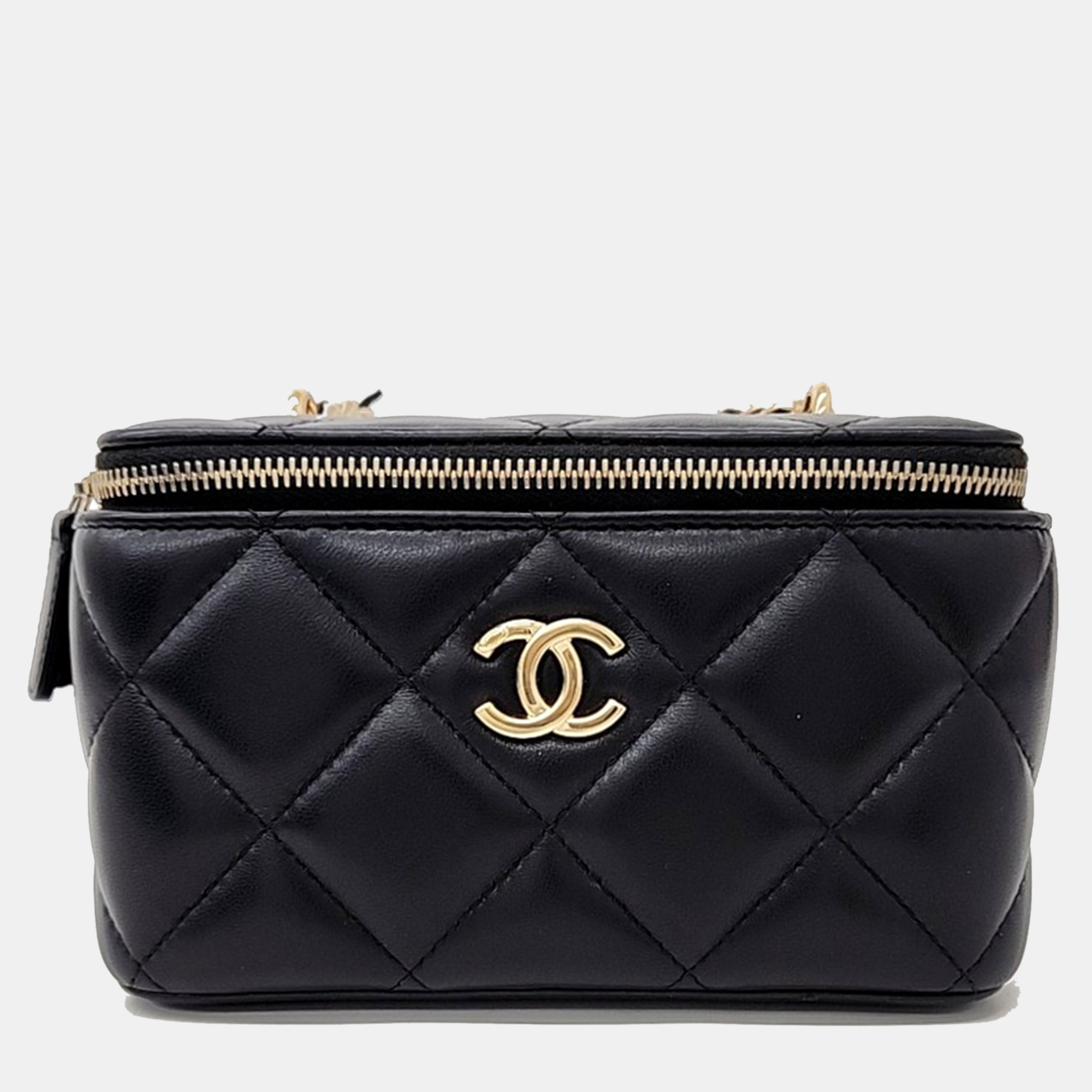 

Chanel Lambskin Vanity Crossbody Bag, Black