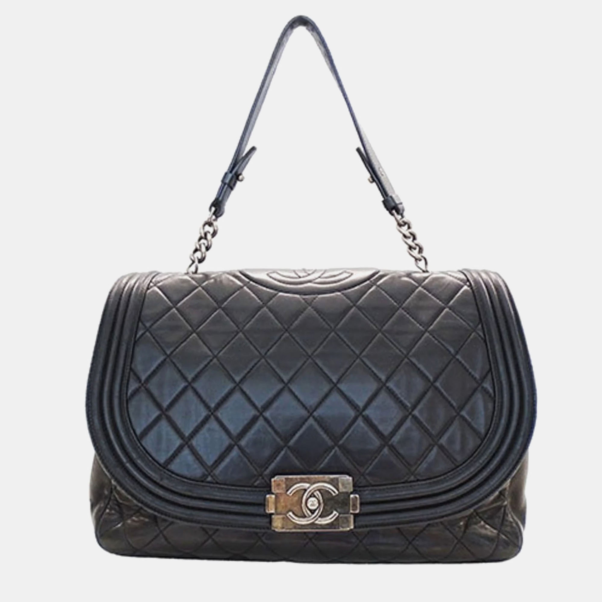 

Chanel Black Lambskin Boy Chanel Shoulder Bag