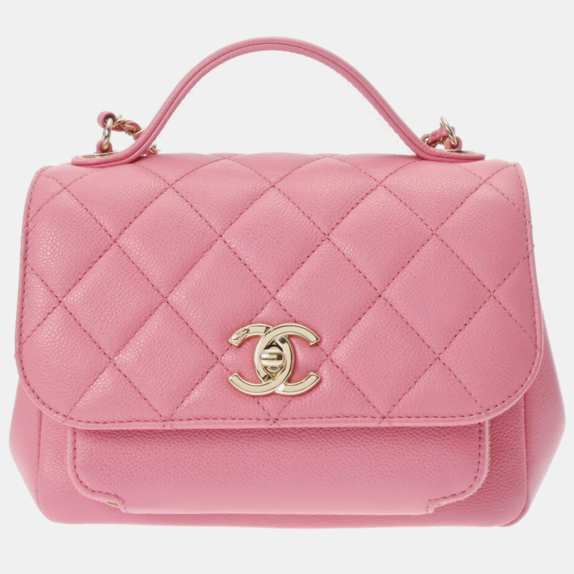 

Chanel Pink Caviar Skin Matelasse Affinity Small Shoulder Bag