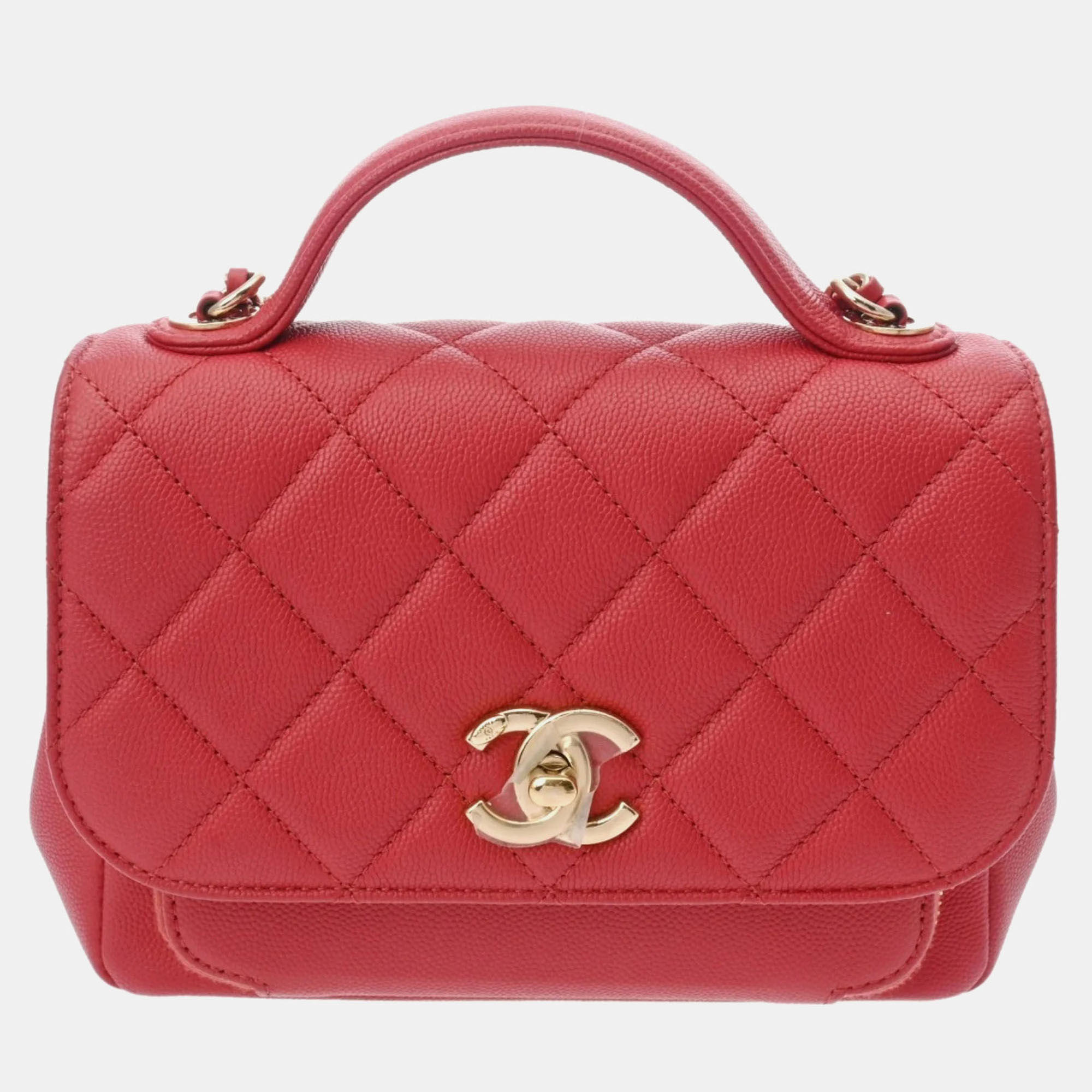 

Chanel Red Caviar Skin Matelasse Affinity Small Shoulder Bag