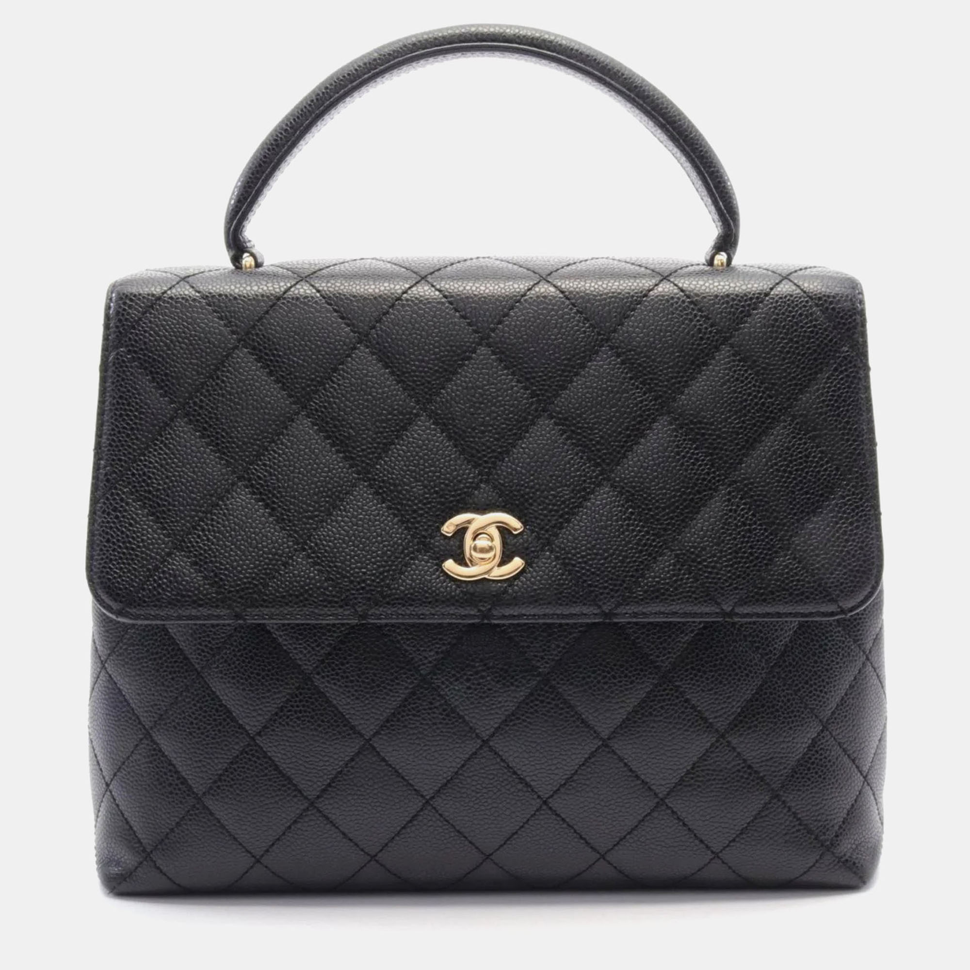 

Chanel Black Caviar Skin (Grained Calf) Matelasse Handbag