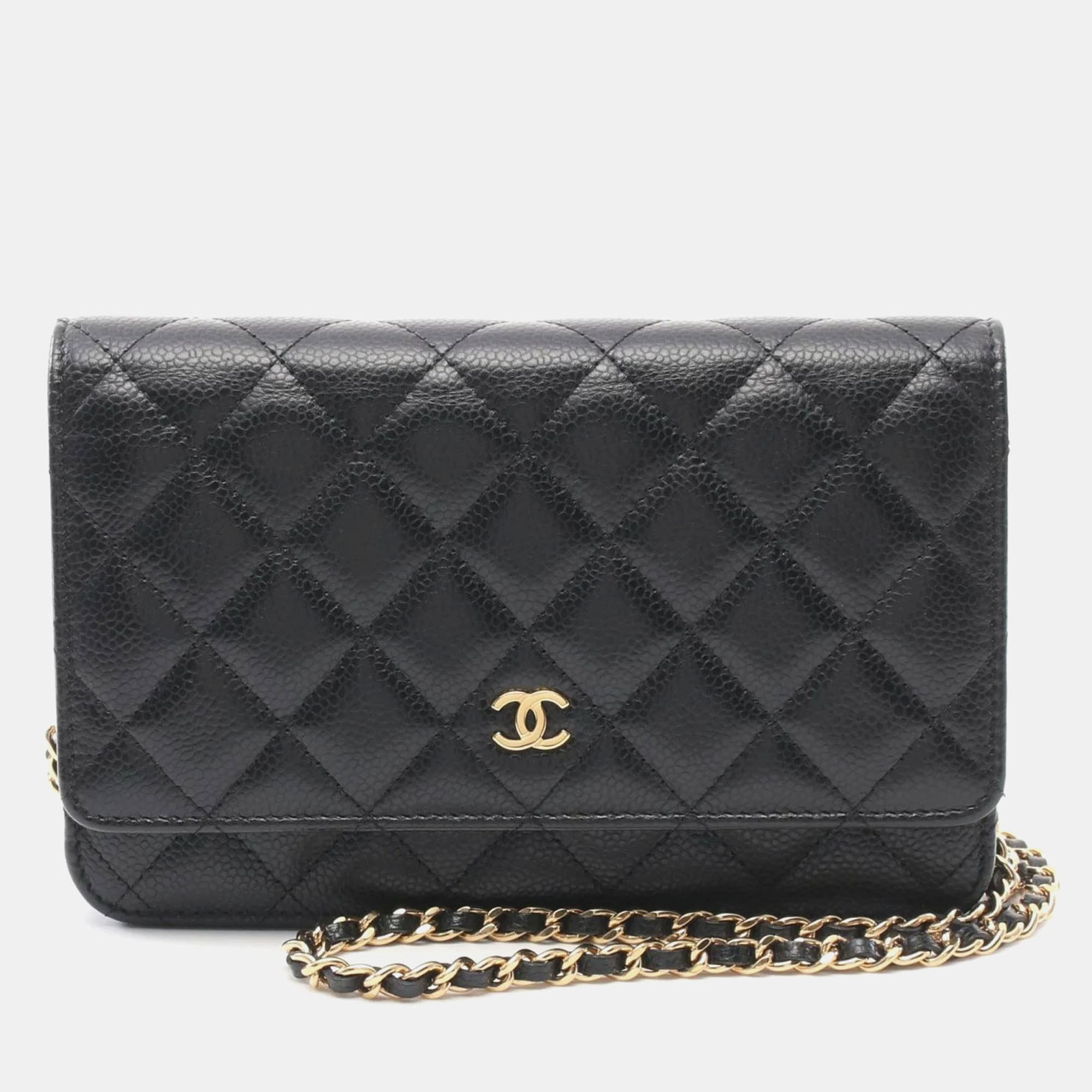 

Chanel Black Caviar Skin (Grained Calf) Matelasse Shoulder Bag