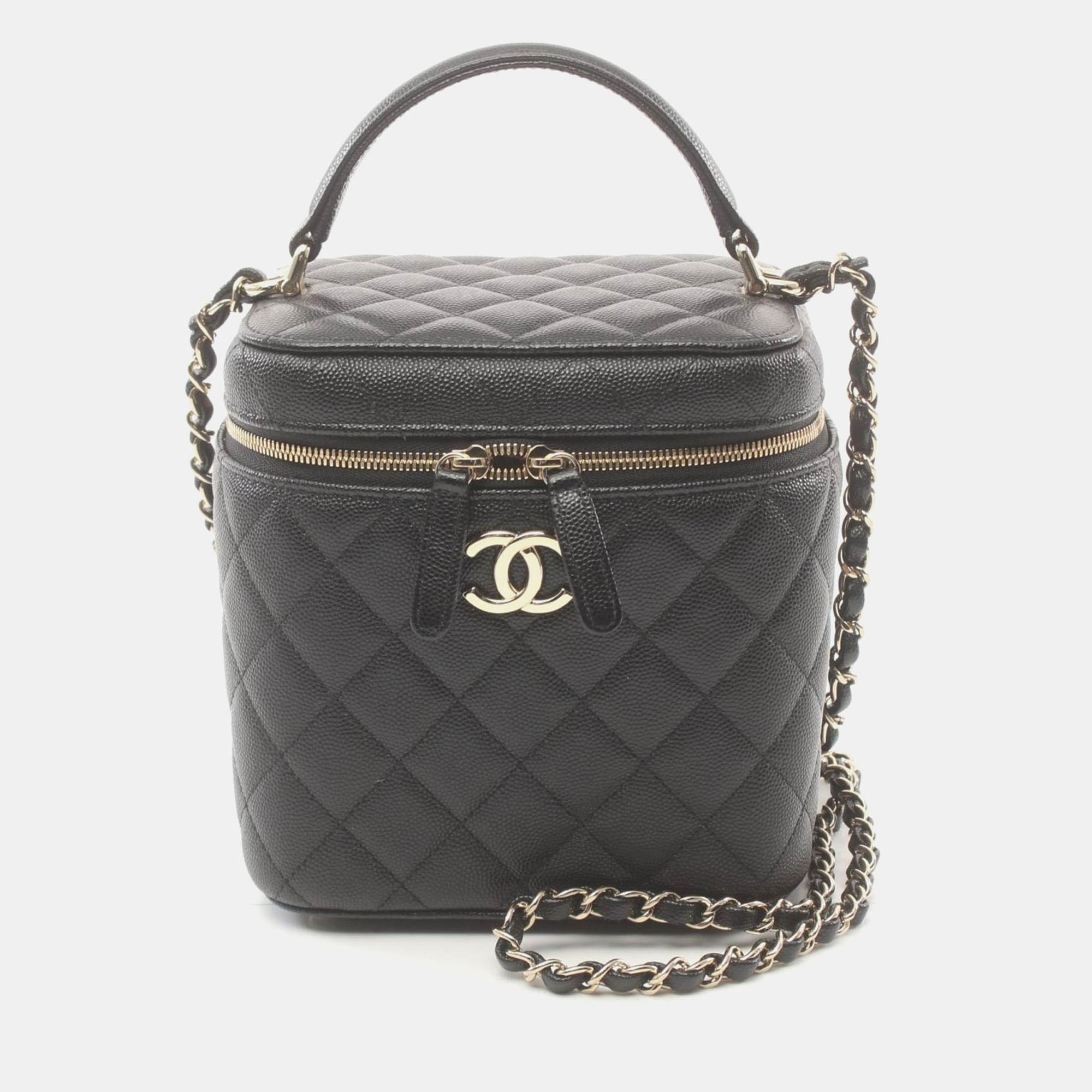 

Chanel Black Caviar Skin Matelasse Shoulder Bag