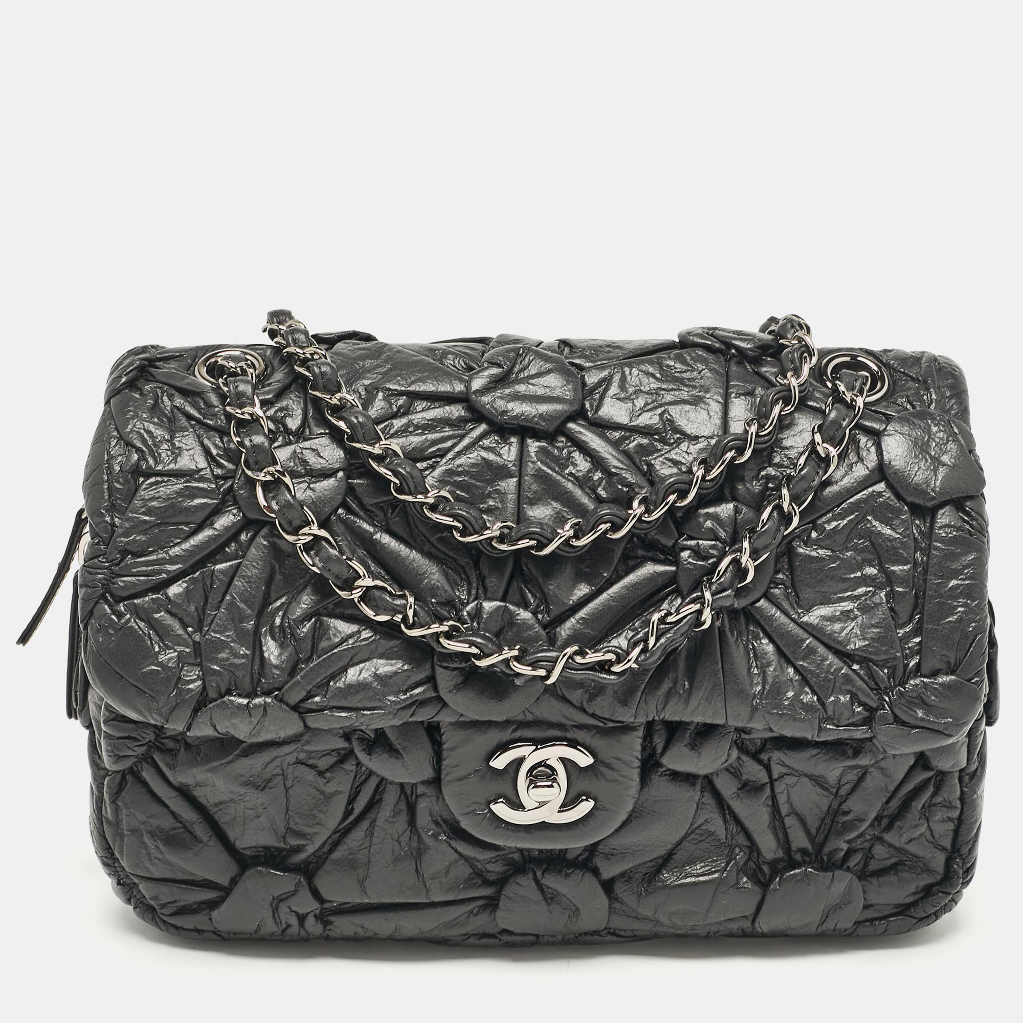 

Chanel Black Leather Lemaire Puffed Flap Bag