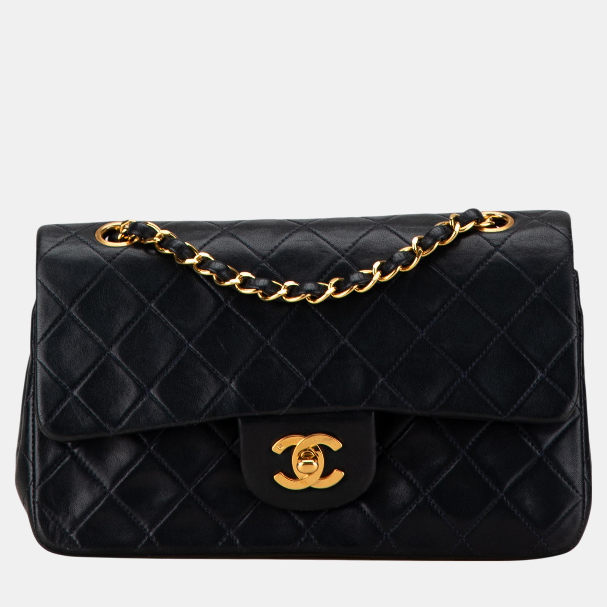 

Chanel Black Small Classic Lambskin Double Flap