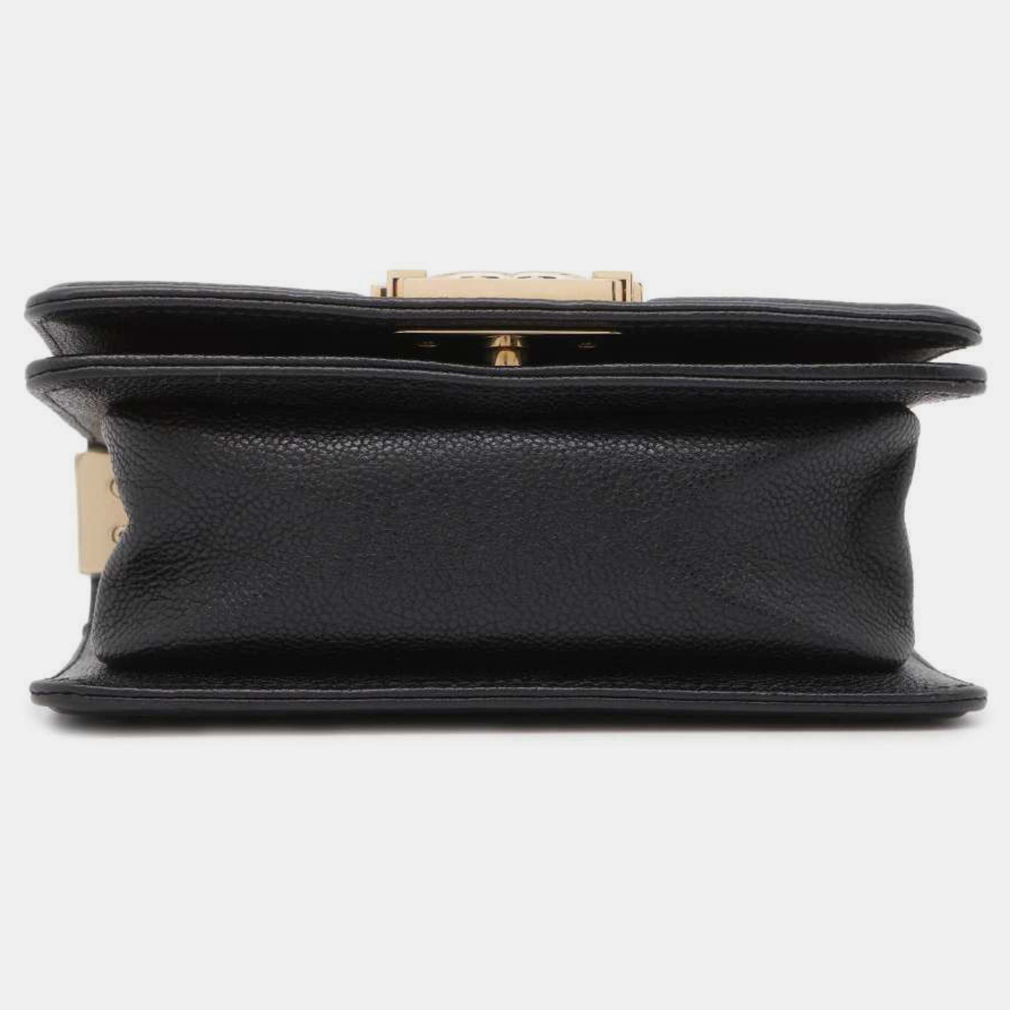 Chanel Black Boy Caviar Skin Chain Shoulder Bag 