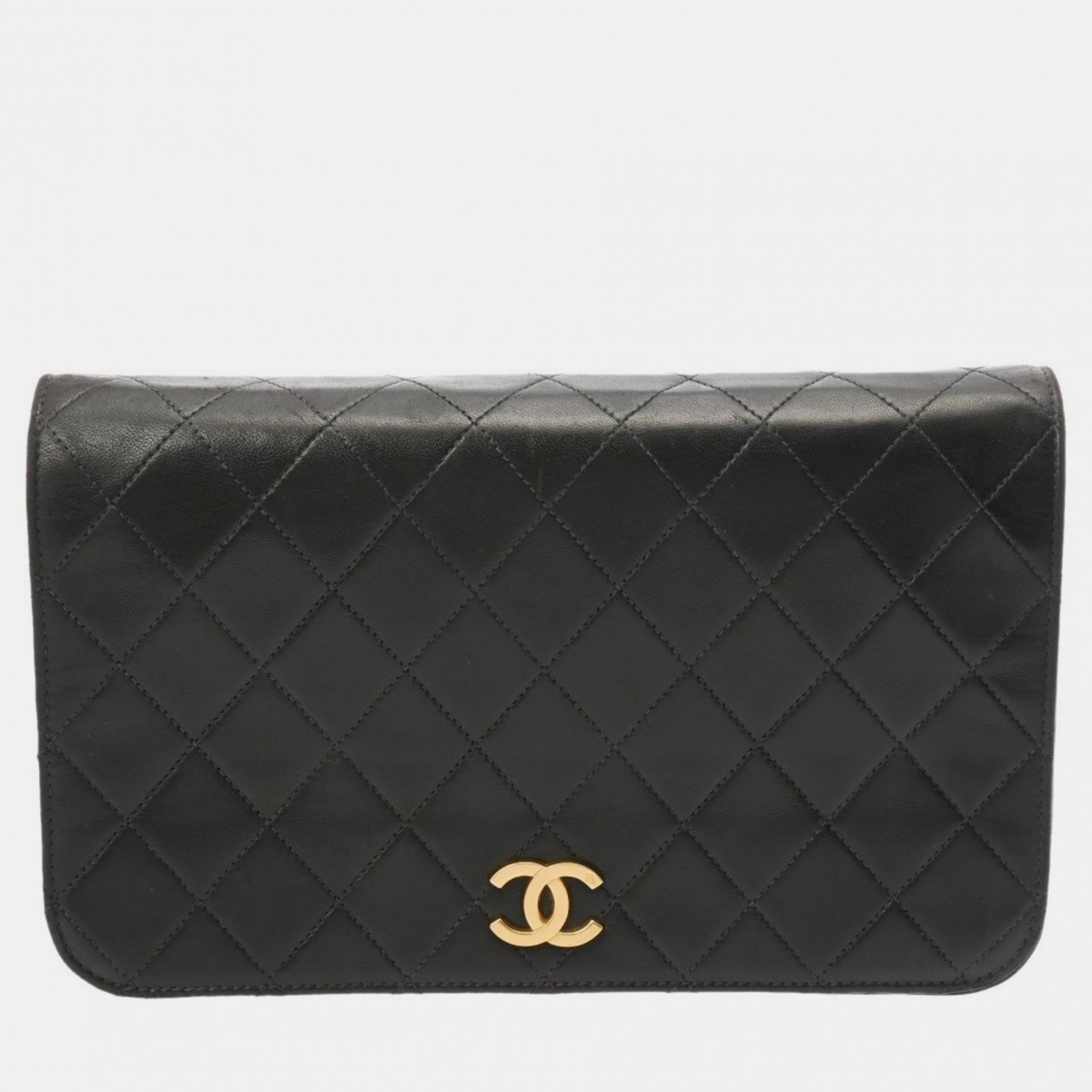 

Chanel Black Lambskin Matelasse Push Lock Chain Shoulder Bag