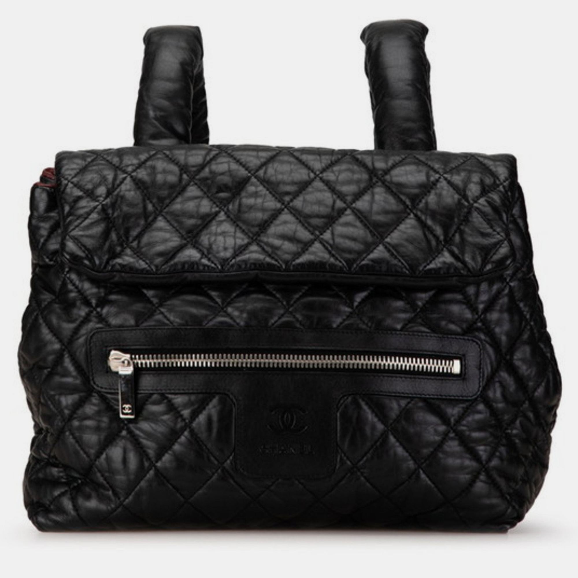 

Chanel Black Lambskin Coco Cocoon Mark Backpack