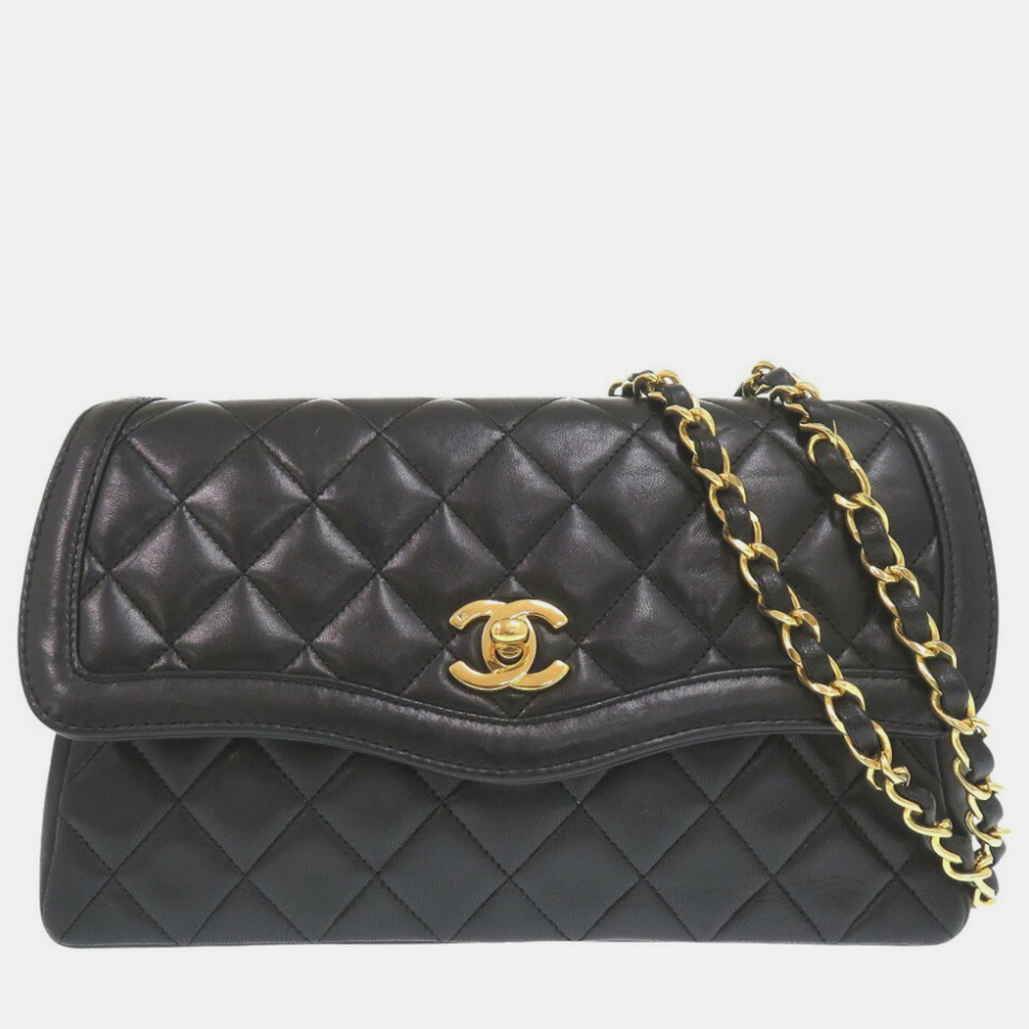 

Chanel Lambskin Black Flap Matelasse Shoulder Bag