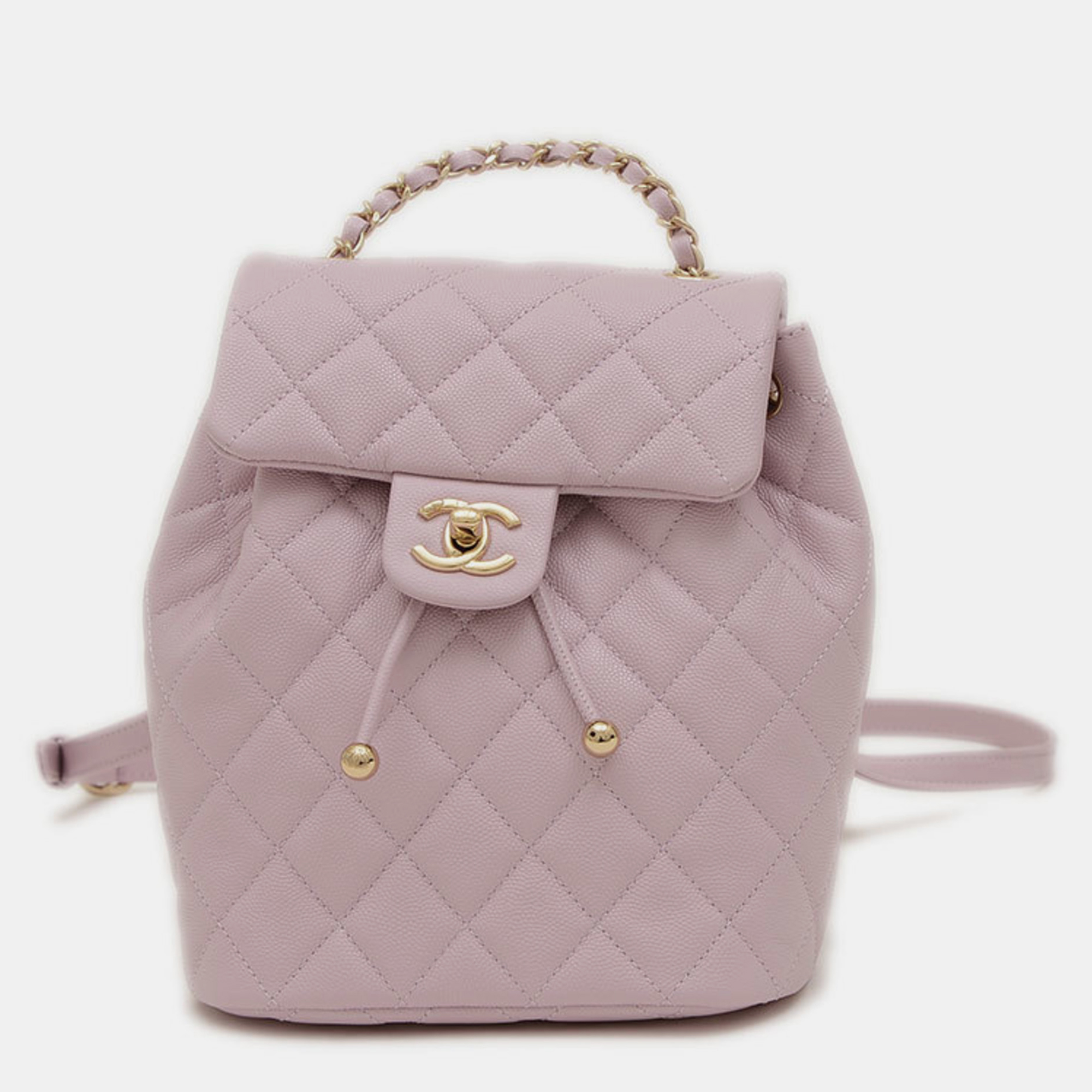 

Chanel Caviar Skin Purple Matelasse Chain Backpack