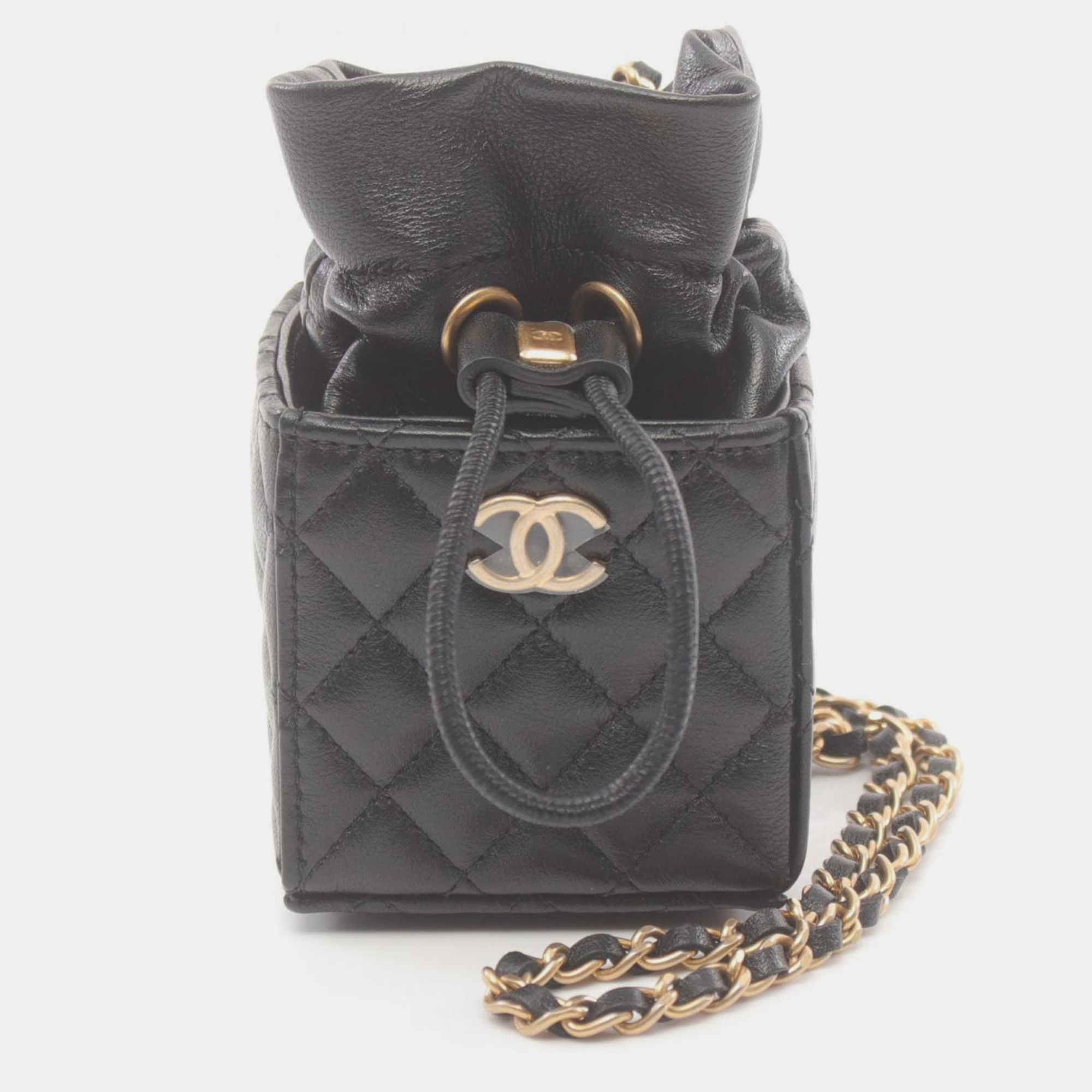 

Chanel Lambskin Black Matelasse Shoulder Bag