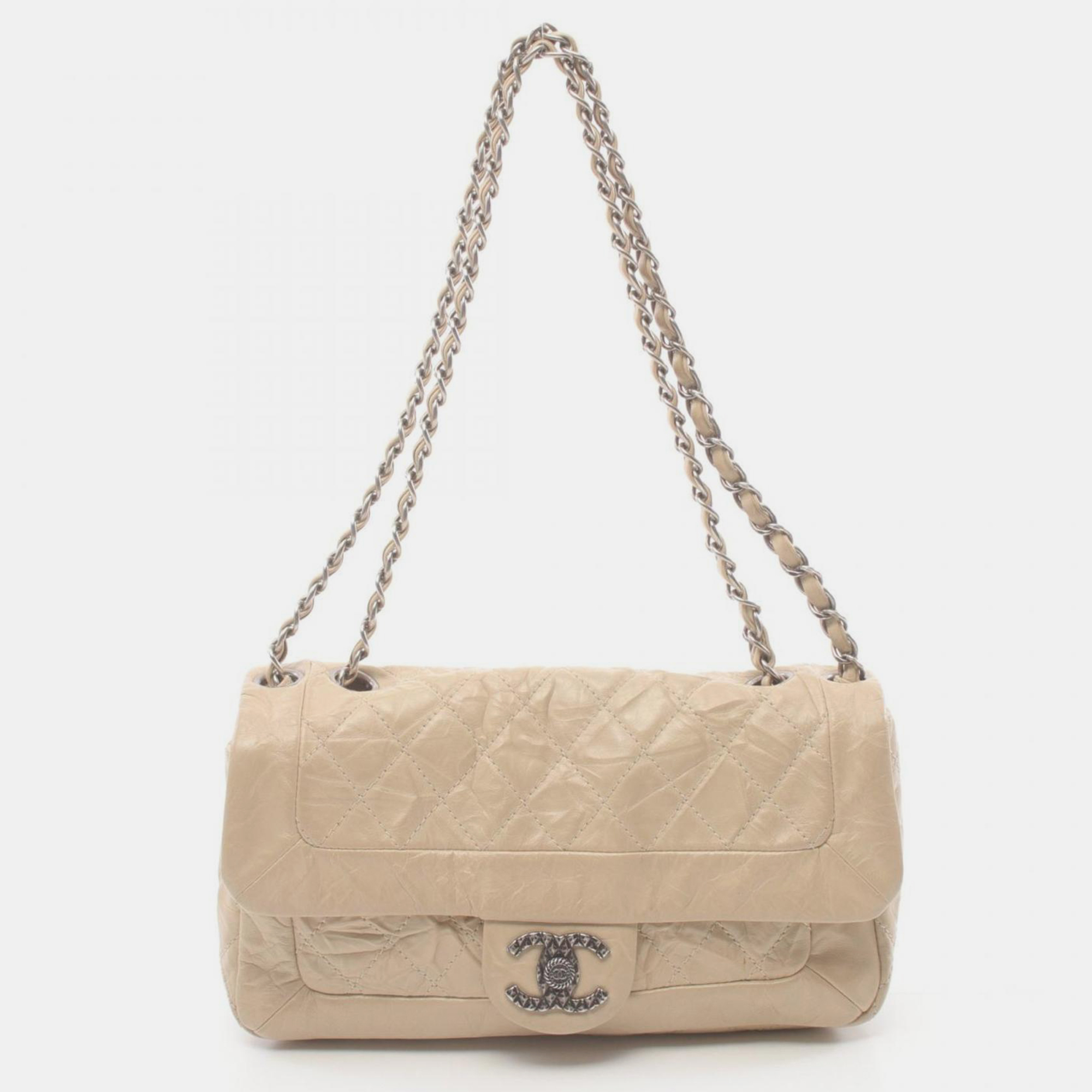 

Chanel Leather Beige Matelasse Shoulder Bag