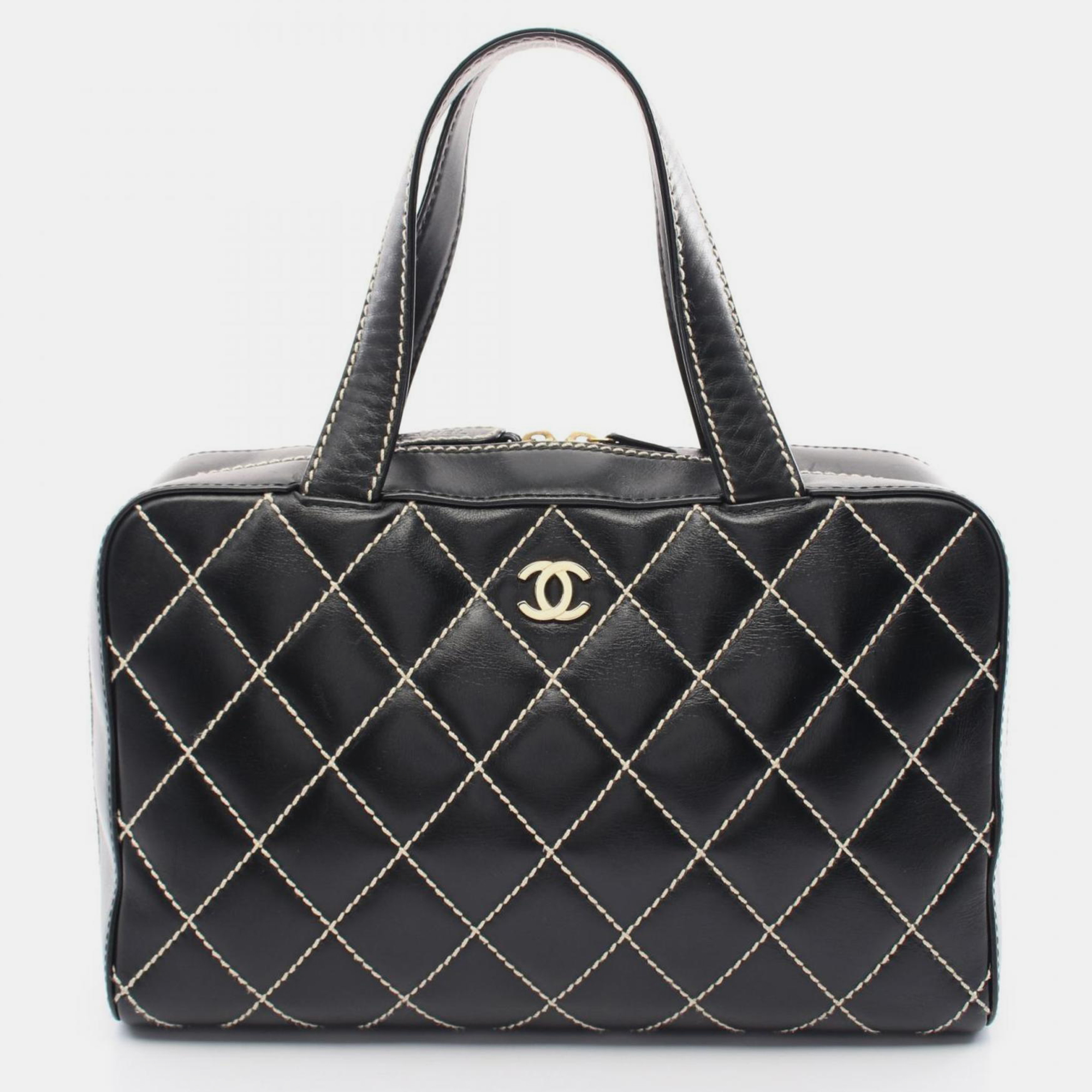 

Chanel Leather Black Wild Stitch Handbag