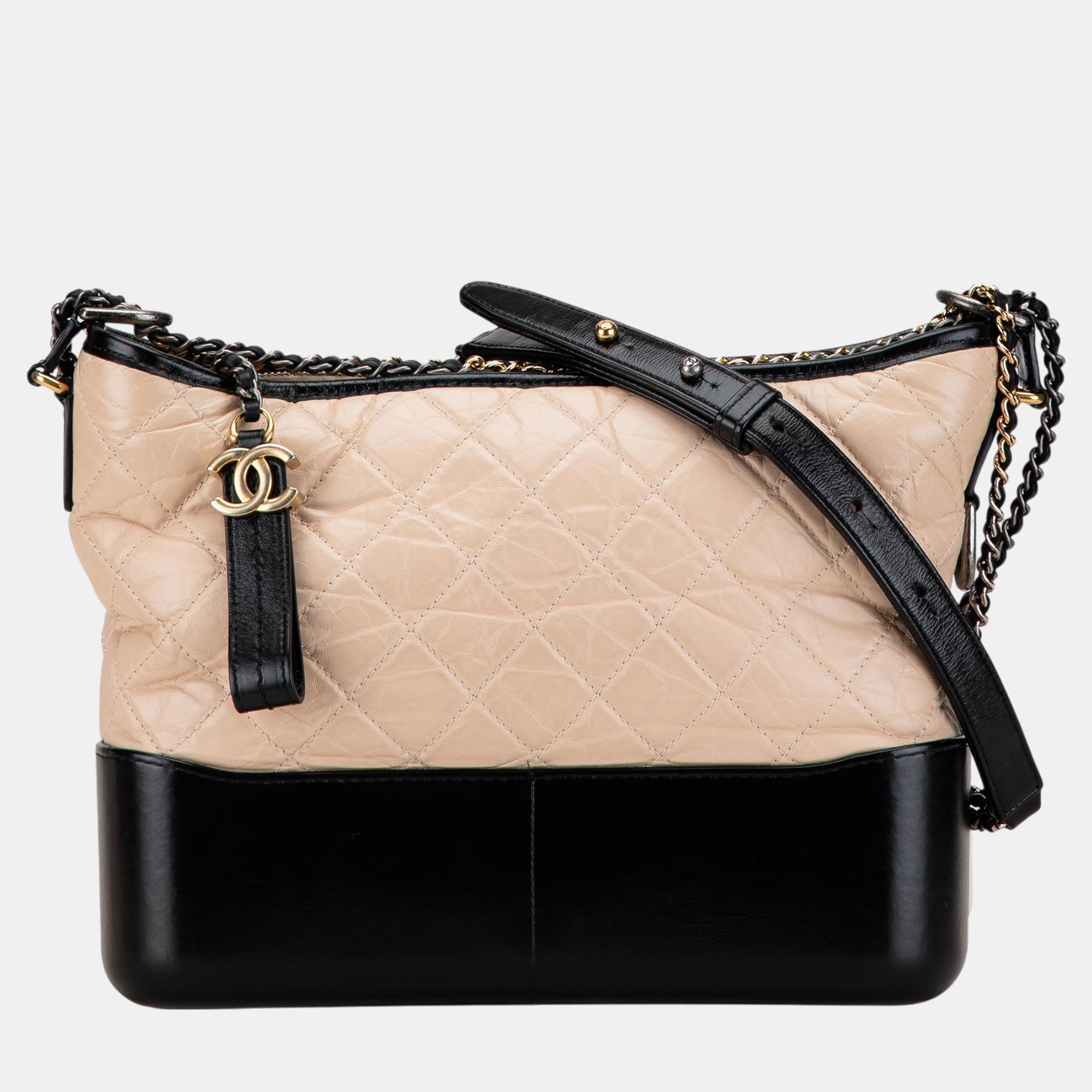 

Chanel Beige/Black Medium Bicolor Aged Calfskin Gabrielle Crossbody