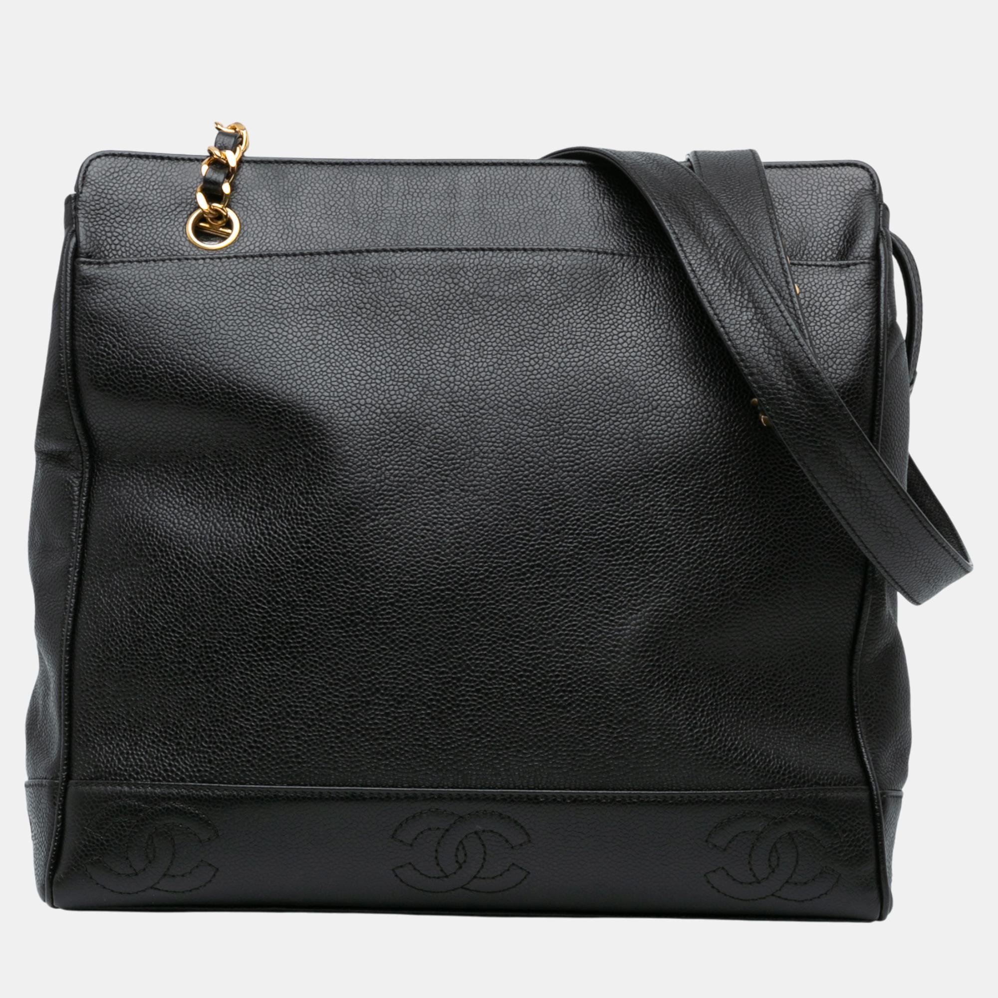 

Chanel Black Triple CC Caviar Shoulder Bag