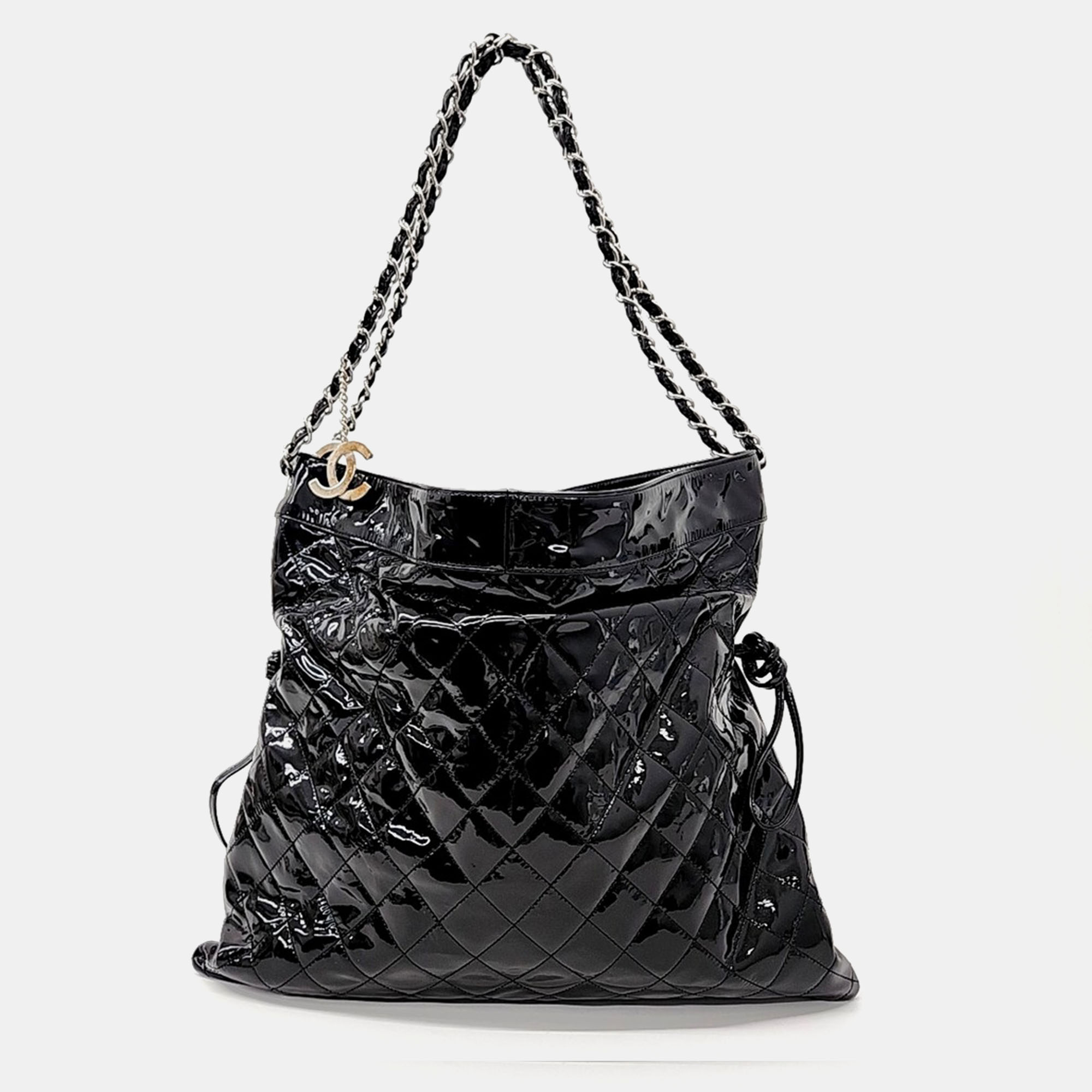 

Chanel Patent Shoulder Bag, Black