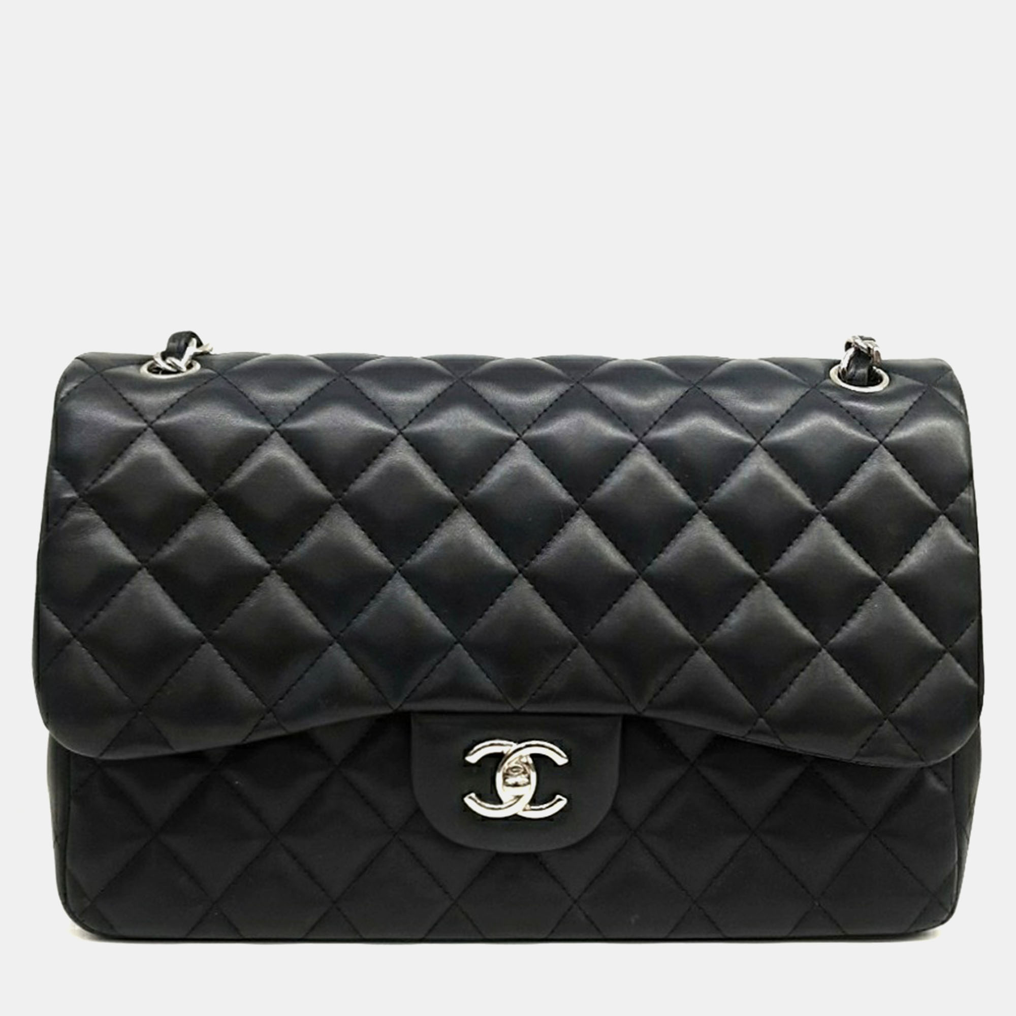 

Chanel Lambskin Classic Jumbo Bag, Black