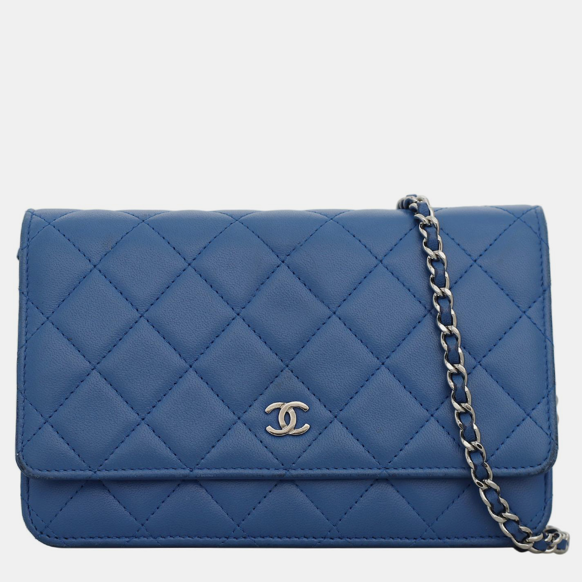 

Chanel Lambskin Wallet on Chain Bag, Blue