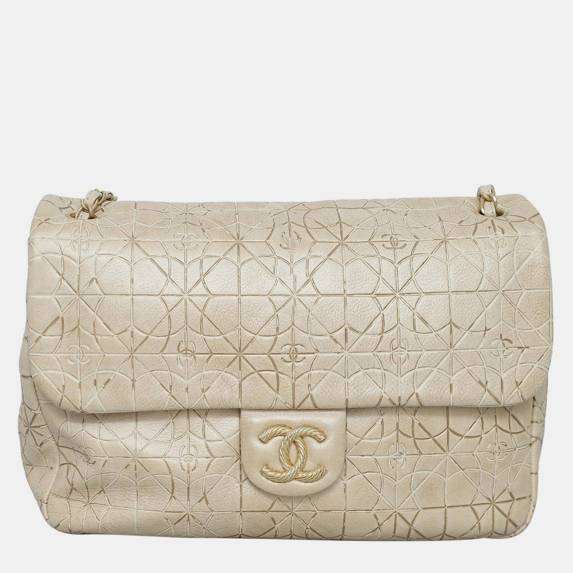 

Chanel Jumbo Paris-Moscou Flap Bag, Cream