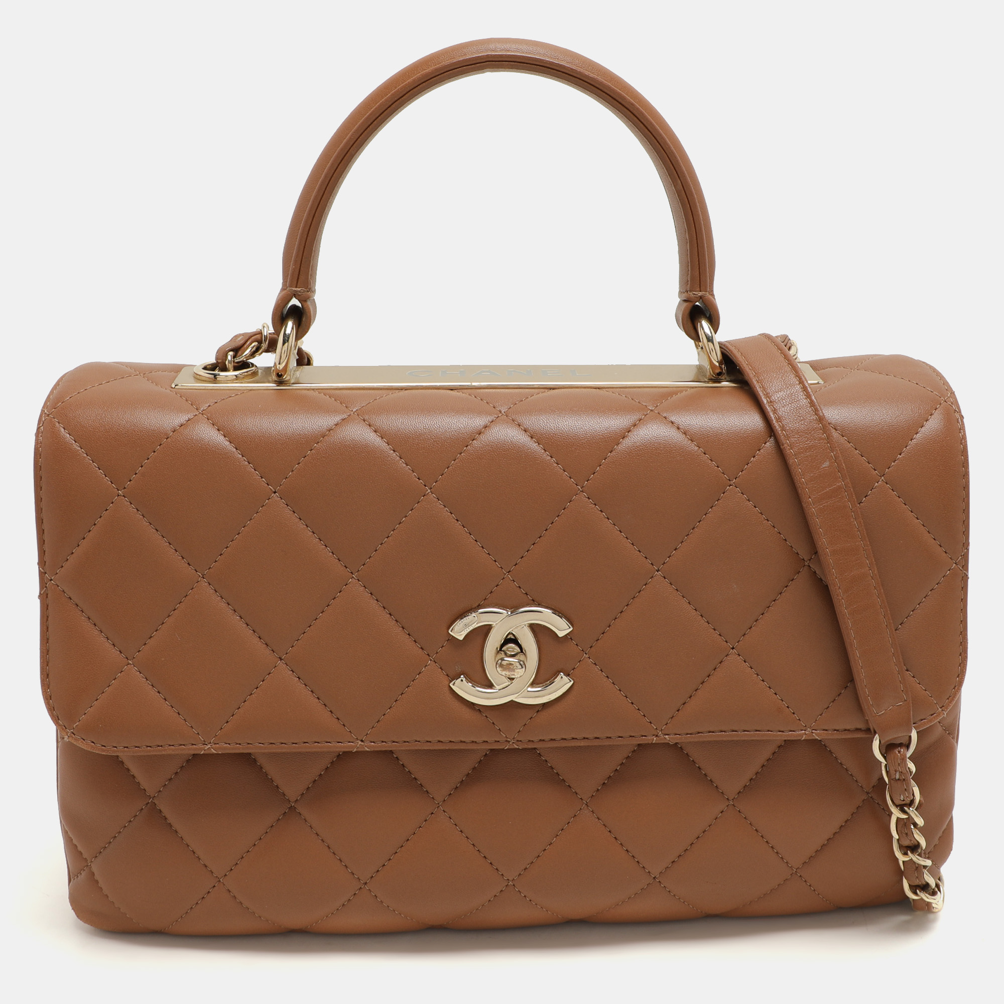 

Chanel Brown Quilted Leather Medium Trendy CC Bag