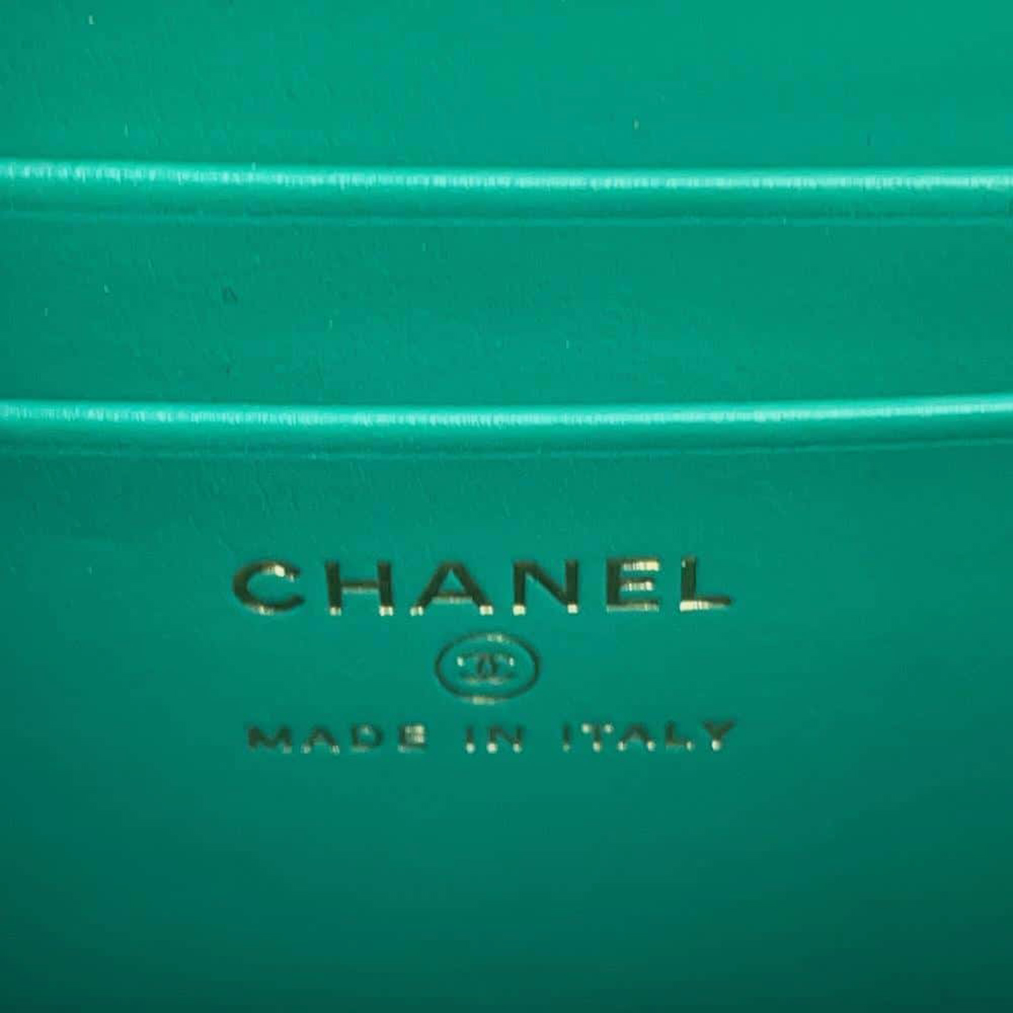 Chanel Green Caviar Leather Top handle Matelasse Chain Shoulder bag 