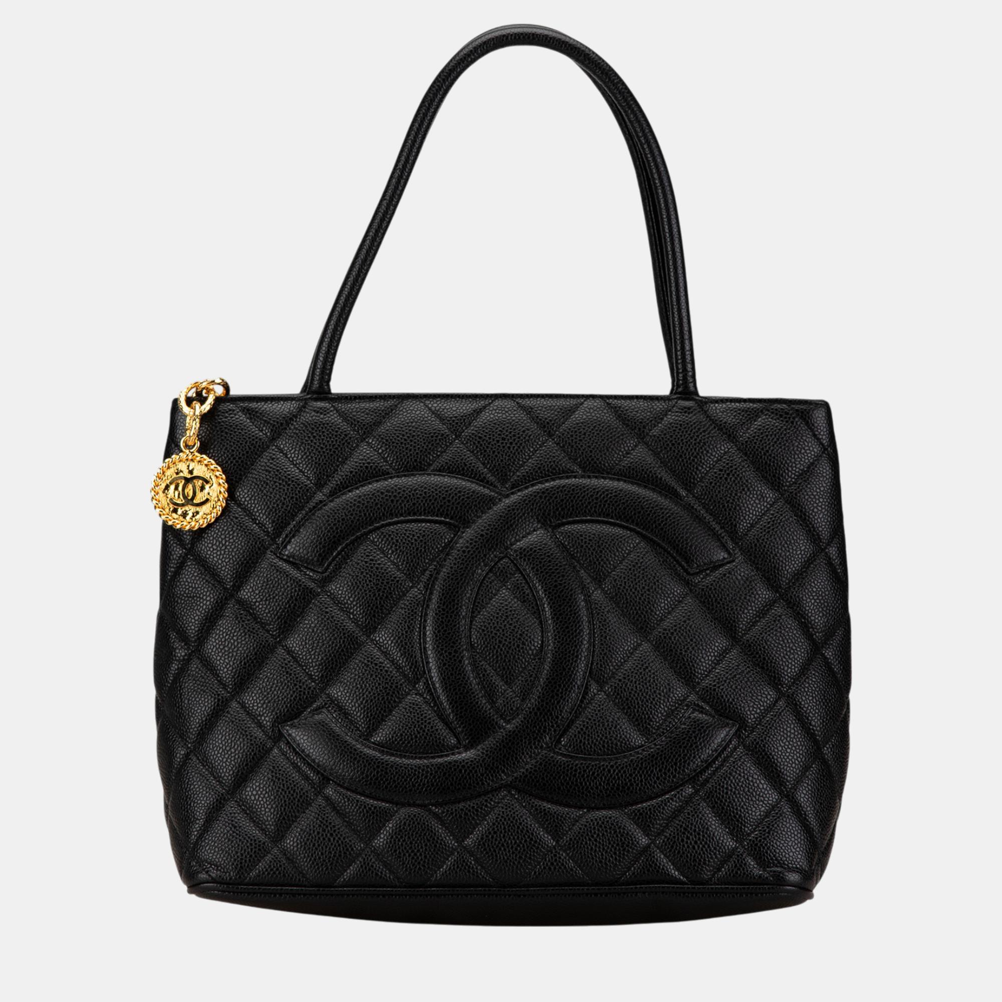 

Chanel Black Caviar Medallion Tote