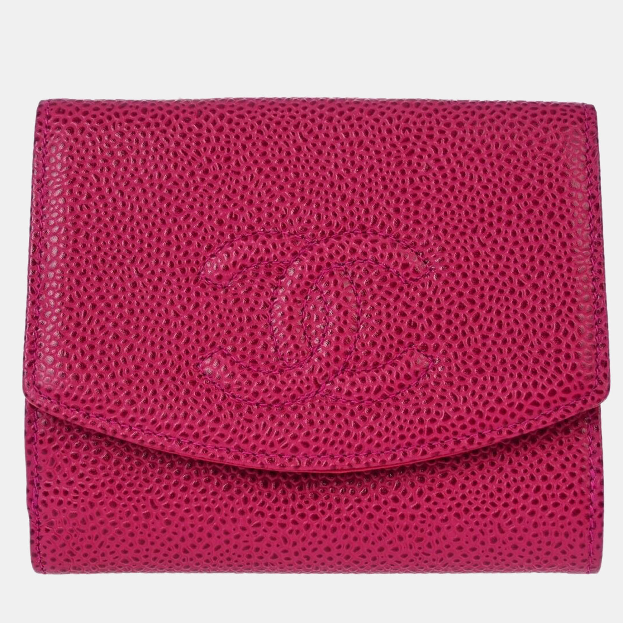 

Chanel Pink Calfskin Bifold Wallet