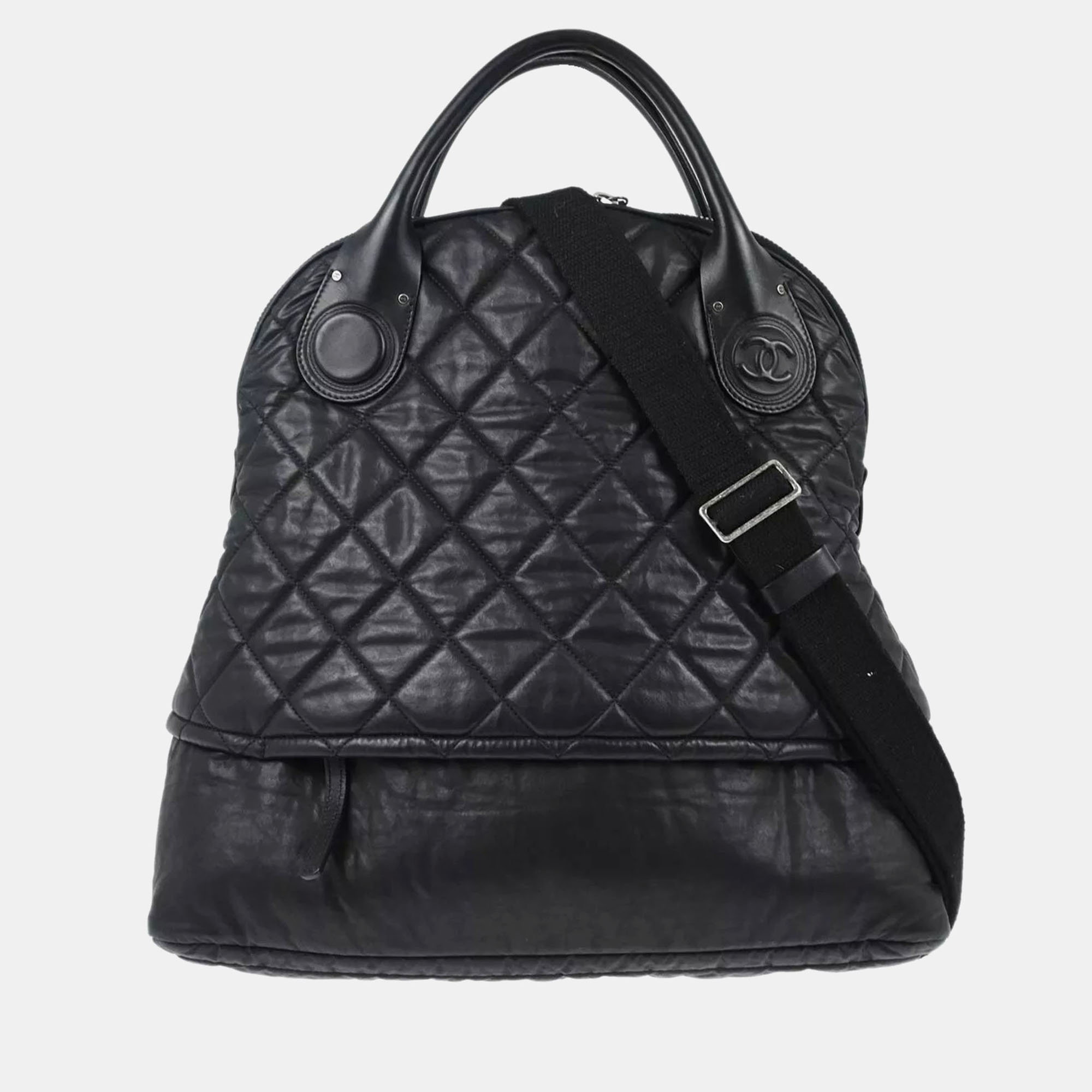 

Chanel Black Glitter Fabric Coco Cocoon Handbag