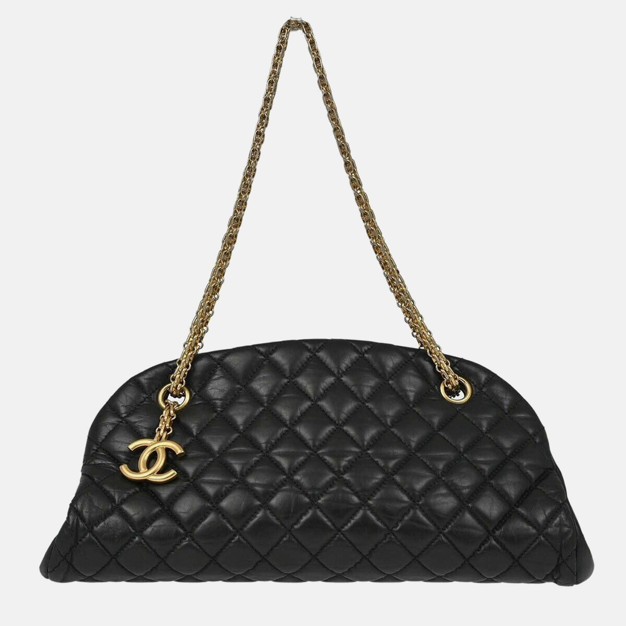 

Chanel Black Calfskin Medium Mademoiselle Bowling Bag