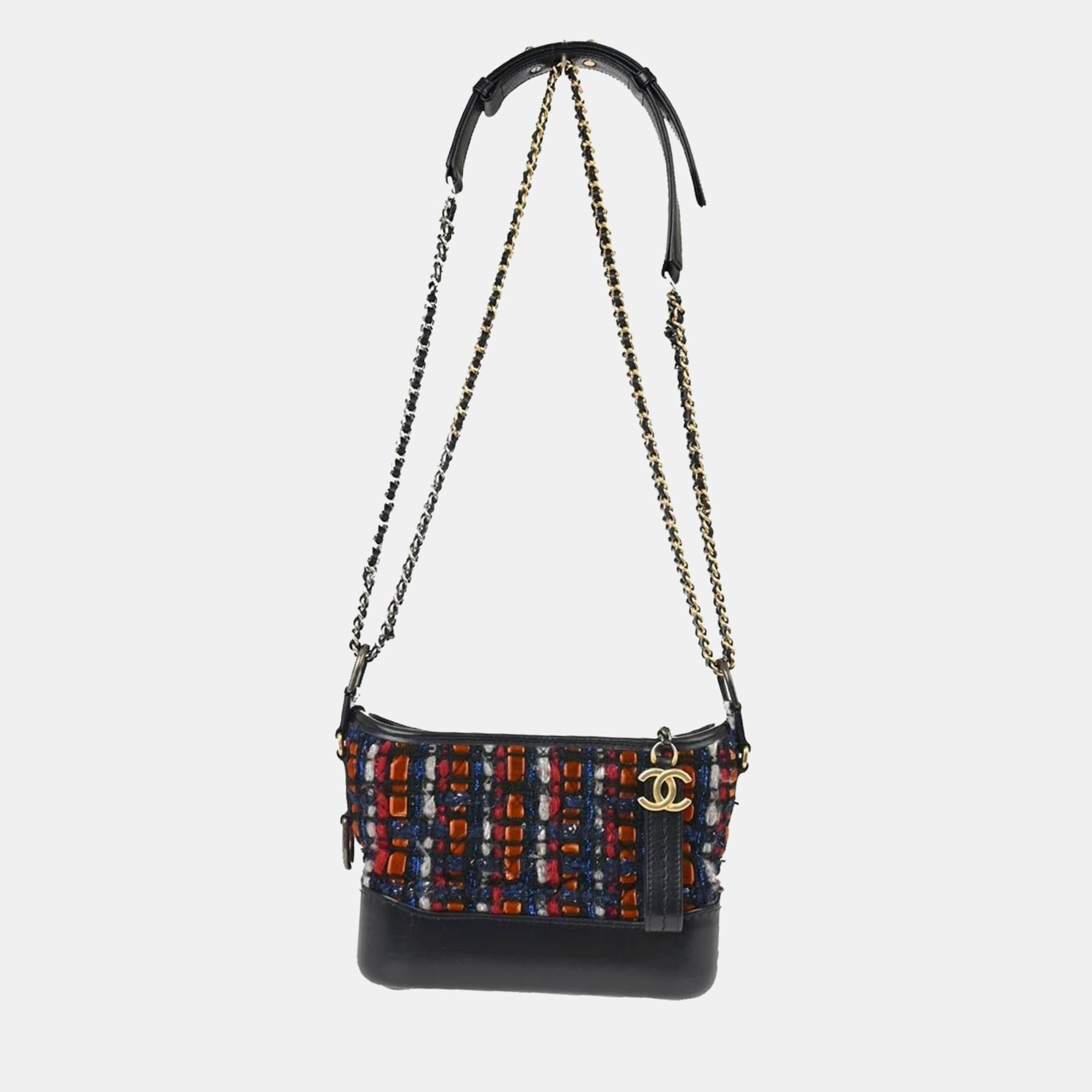 

Chanel Navy Tweed Calfskin Small Gabrielle Shoulder Bag, Multicolor