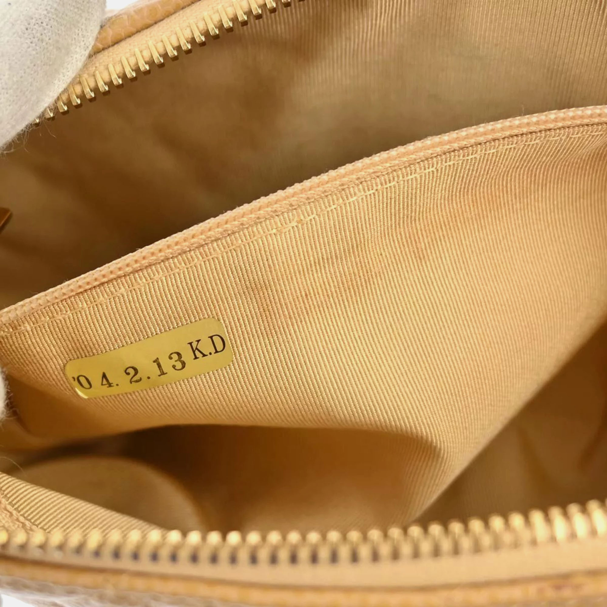Chanel Beige Calfskin Chain Shoulder Bag 