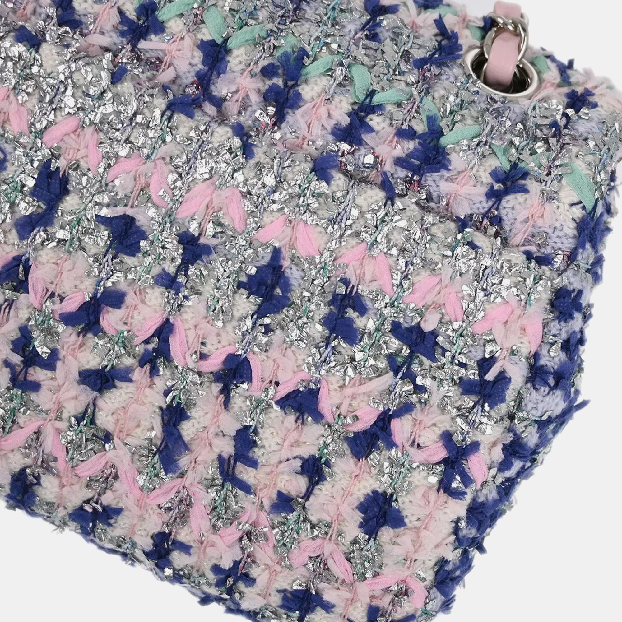 Chanel Multicolor Tweed Classic Single Flap Shoulder Bag 