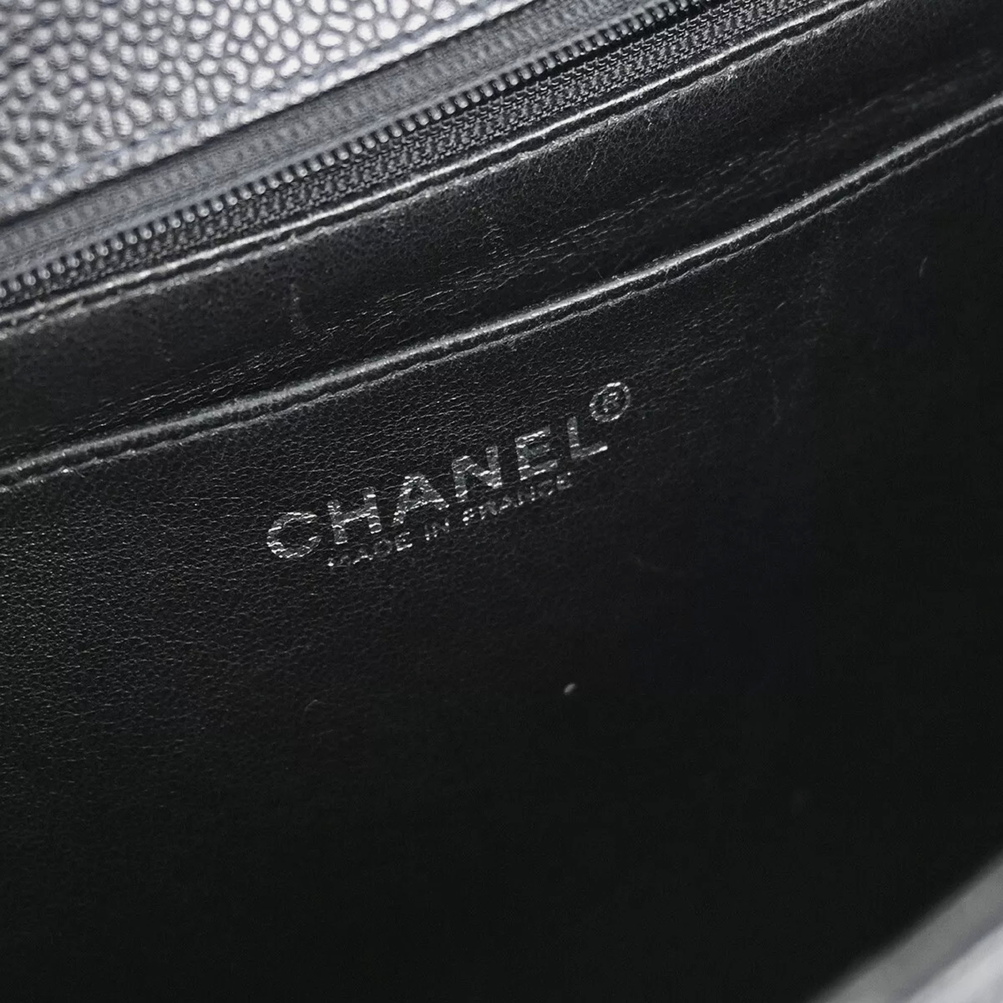 Chanel Black Calfskin Jumbo Classic Flap Shoulder Bag 