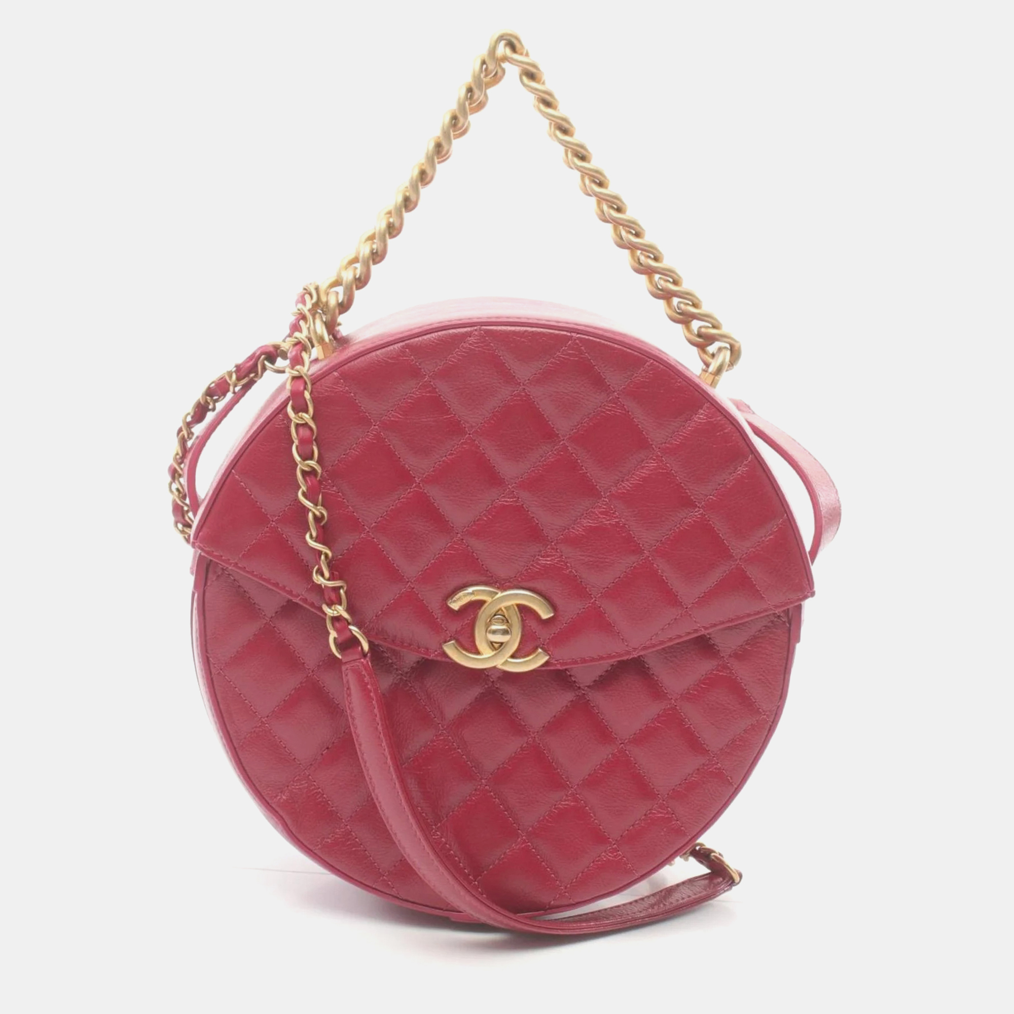 

Chanel Leather Pink Matelasse Handbag