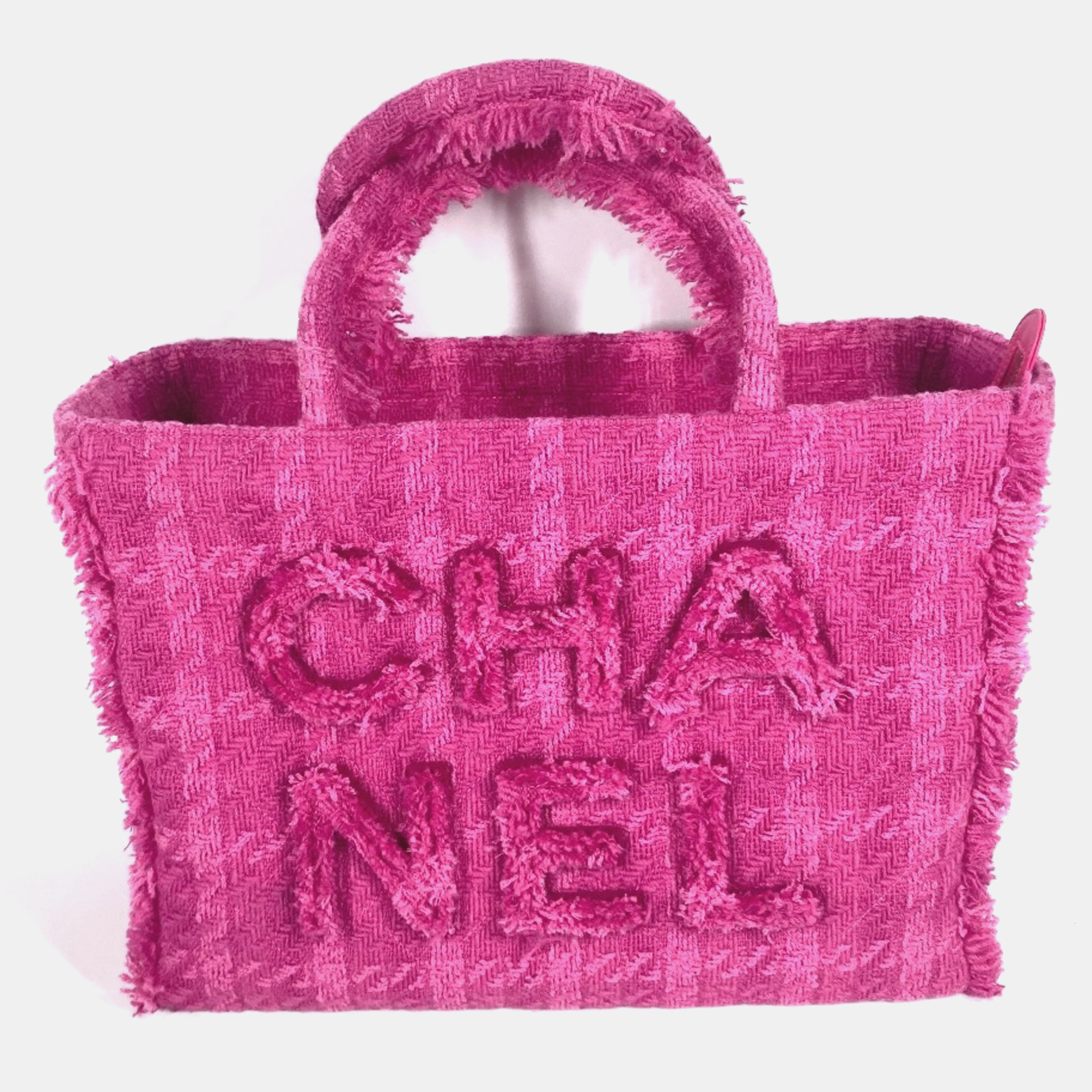 

Chanel Tweed Pink Large Tote Bag